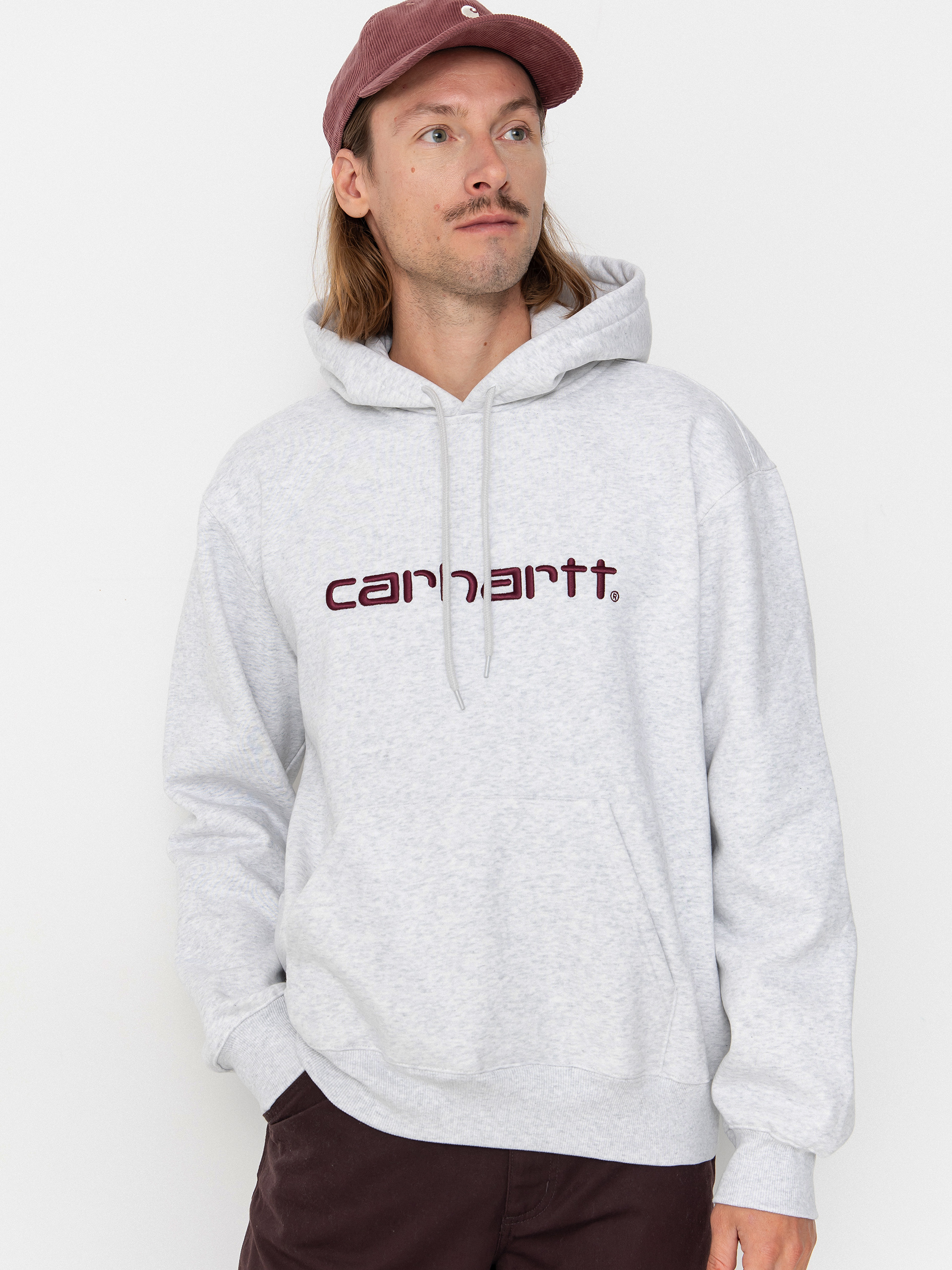 Mikina s kapucňou Carhartt WIP Carhartt HD (ash heather/rondo)