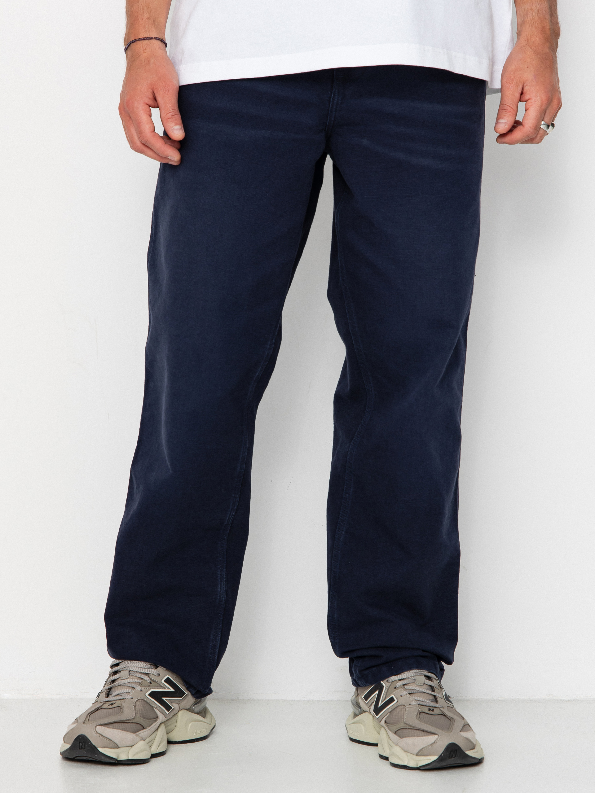 Nohavice Carhartt WIP Simple (dark navy/stone canvas)