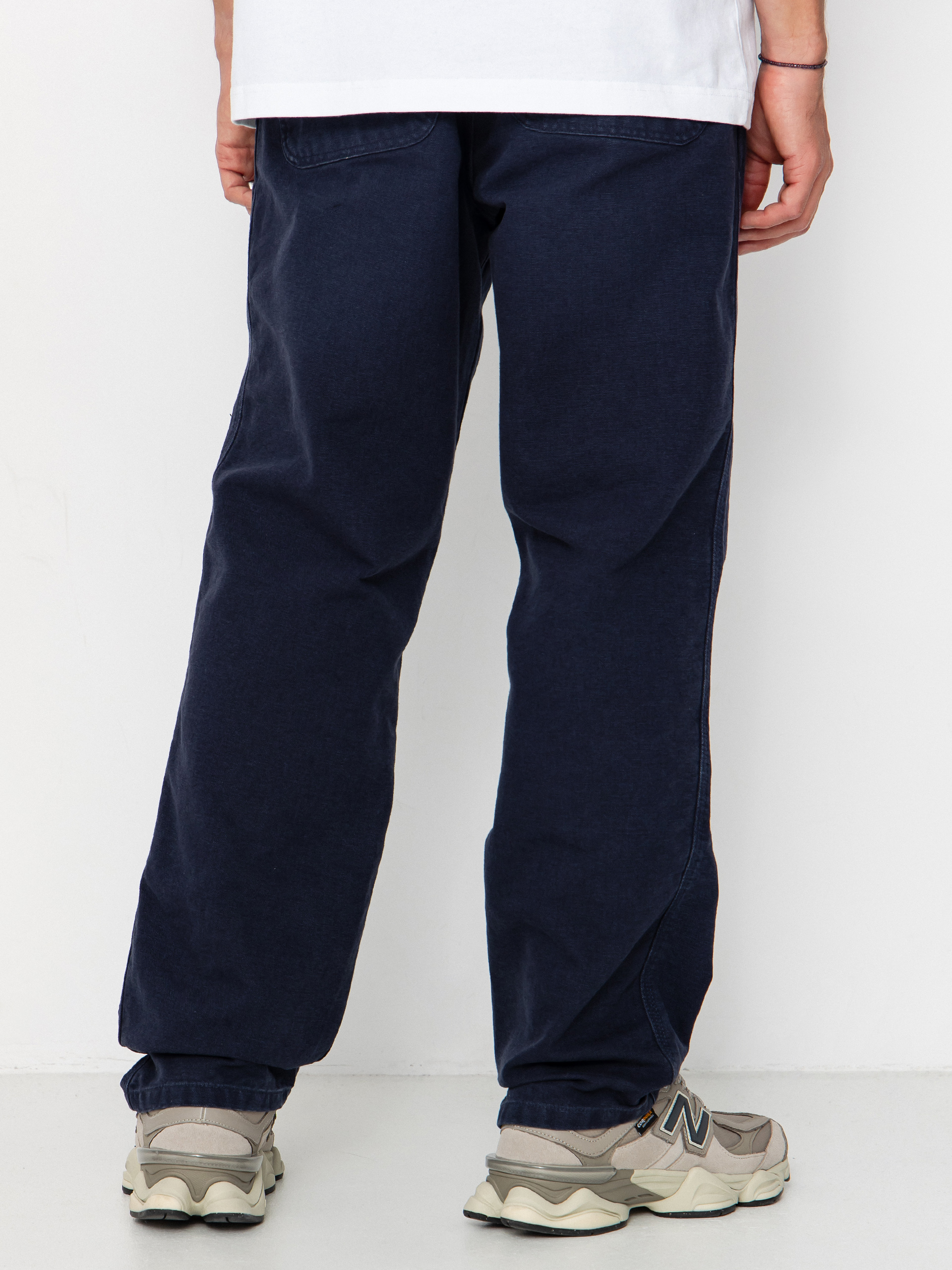 Nohavice Carhartt WIP Simple (dark navy/stone canvas)