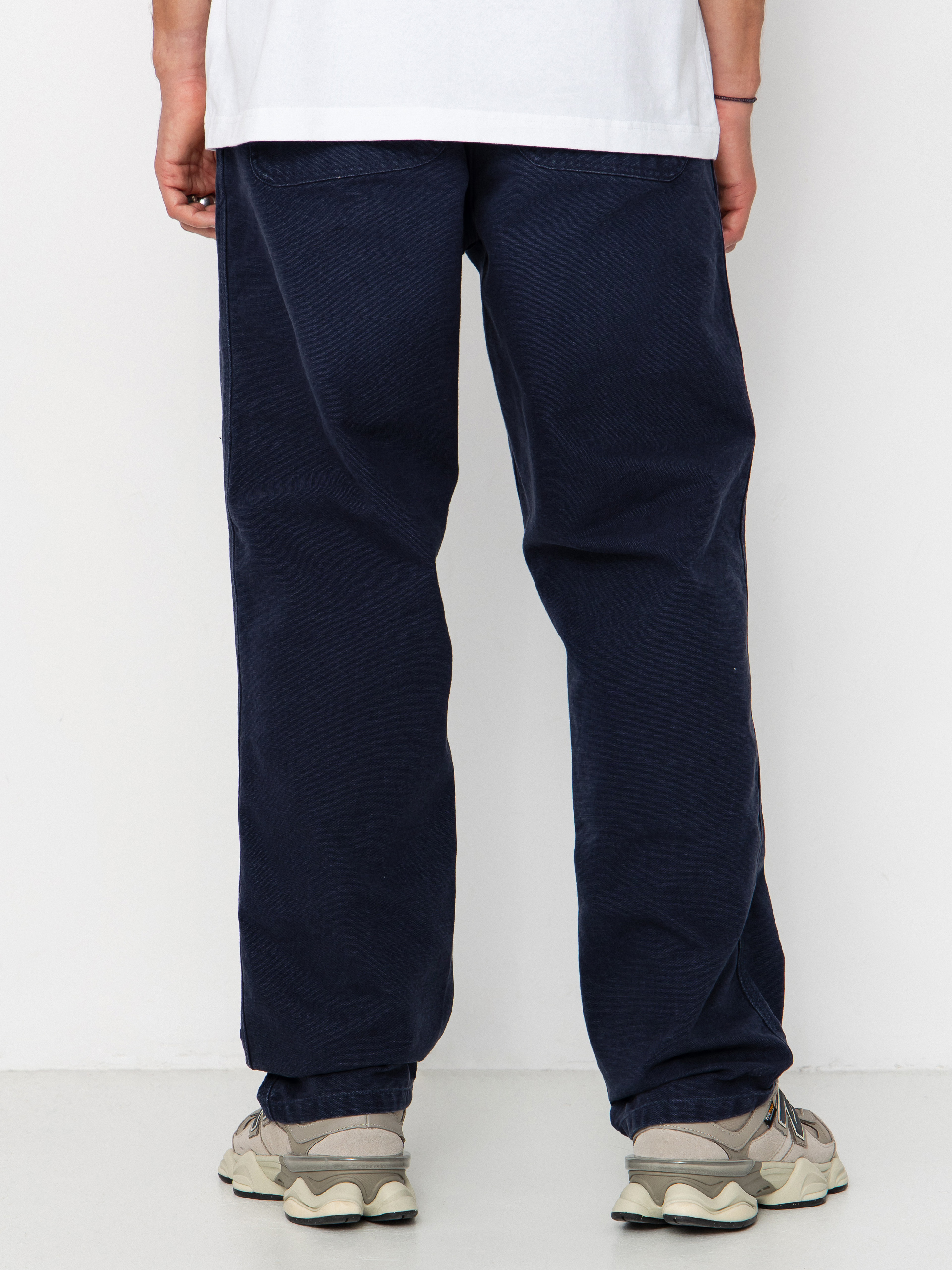 Nohavice Carhartt WIP Simple (dark navy/stone canvas)