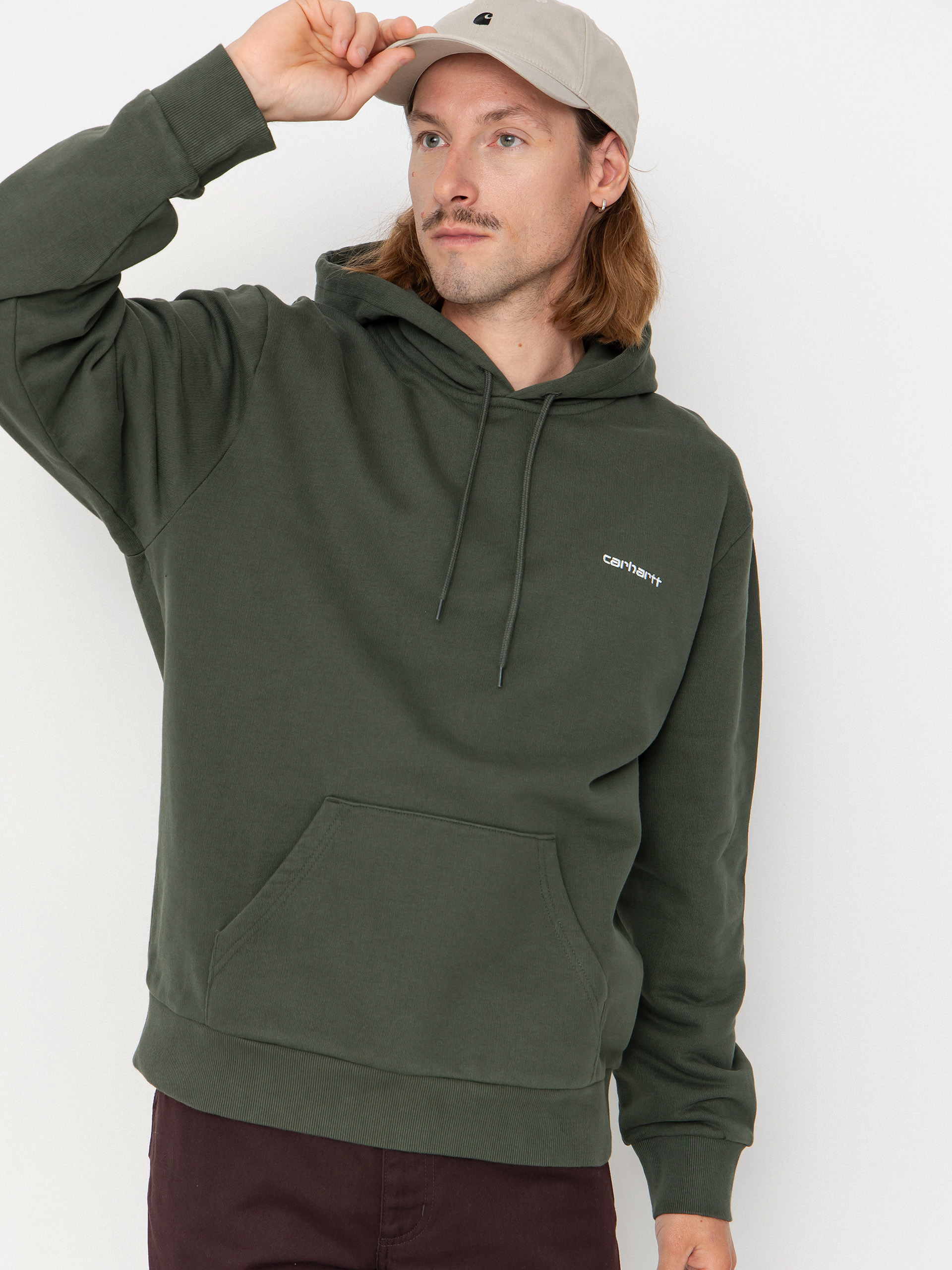 Mikina s kapucňou Carhartt WIP Script Embroidery HD