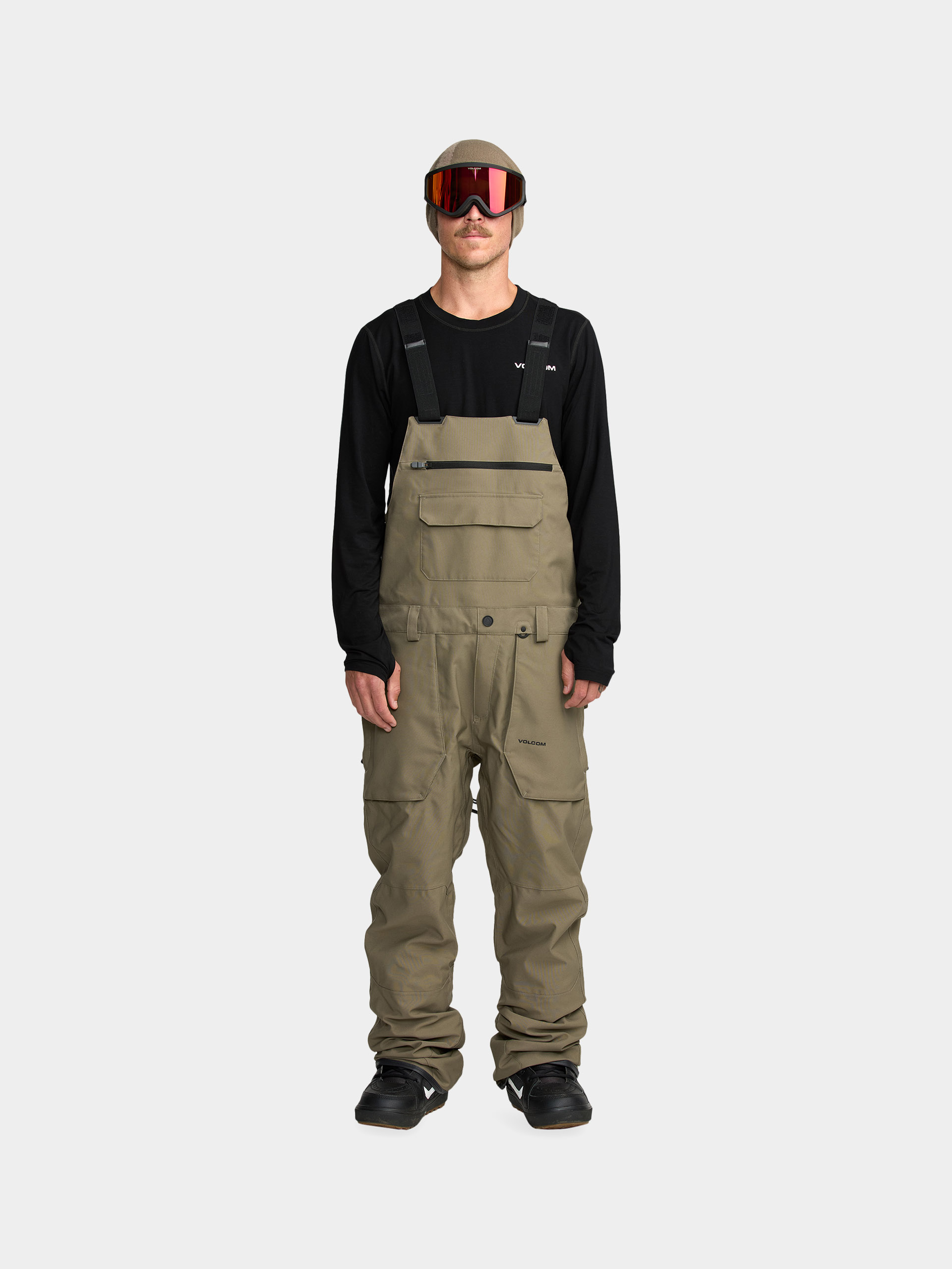 Snowboardové nohavice Volcom Roan Bib Overall (military)