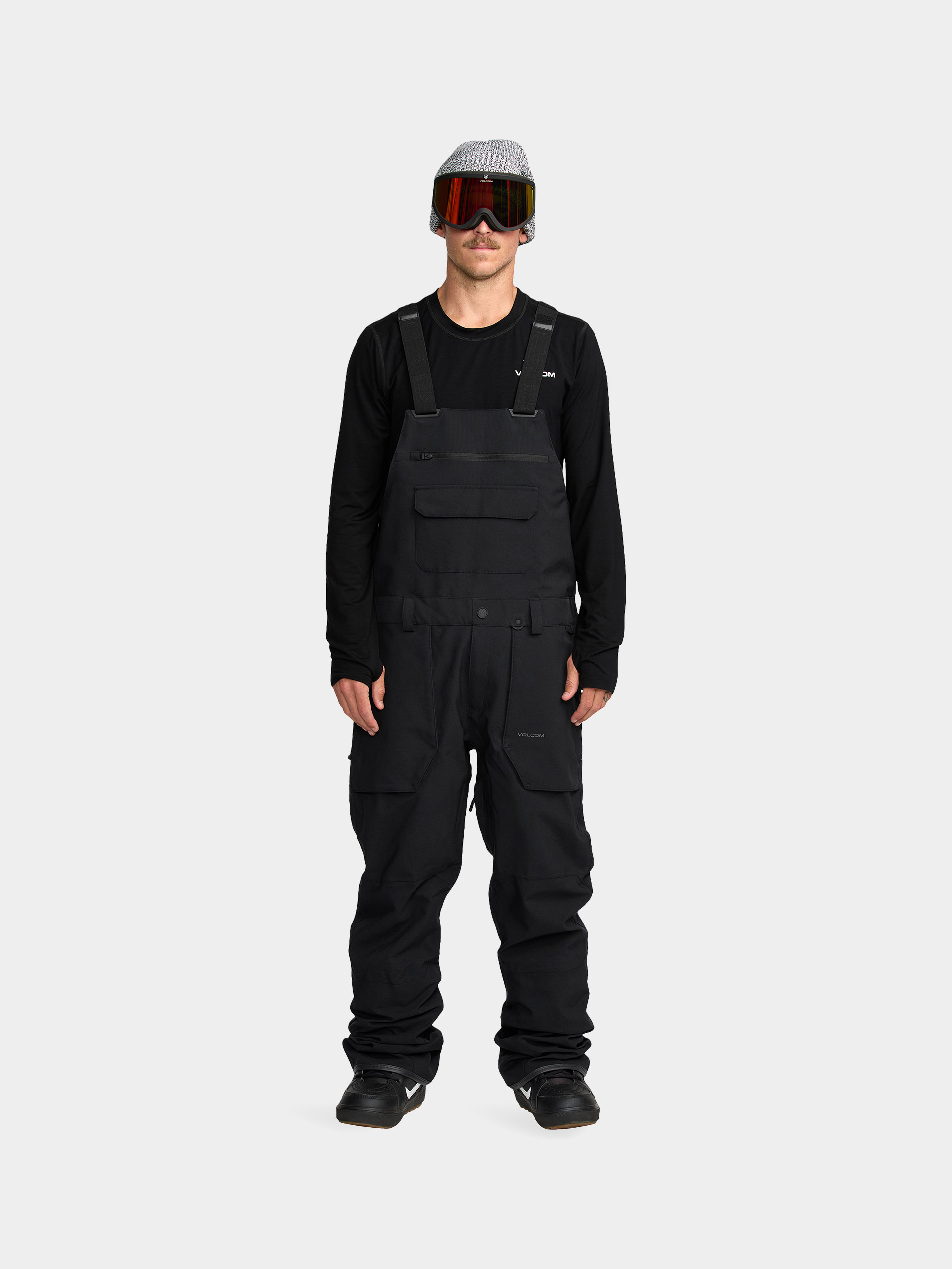 Snowboardovu00e9 nohavice Volcom Roan Bib Overall (black)