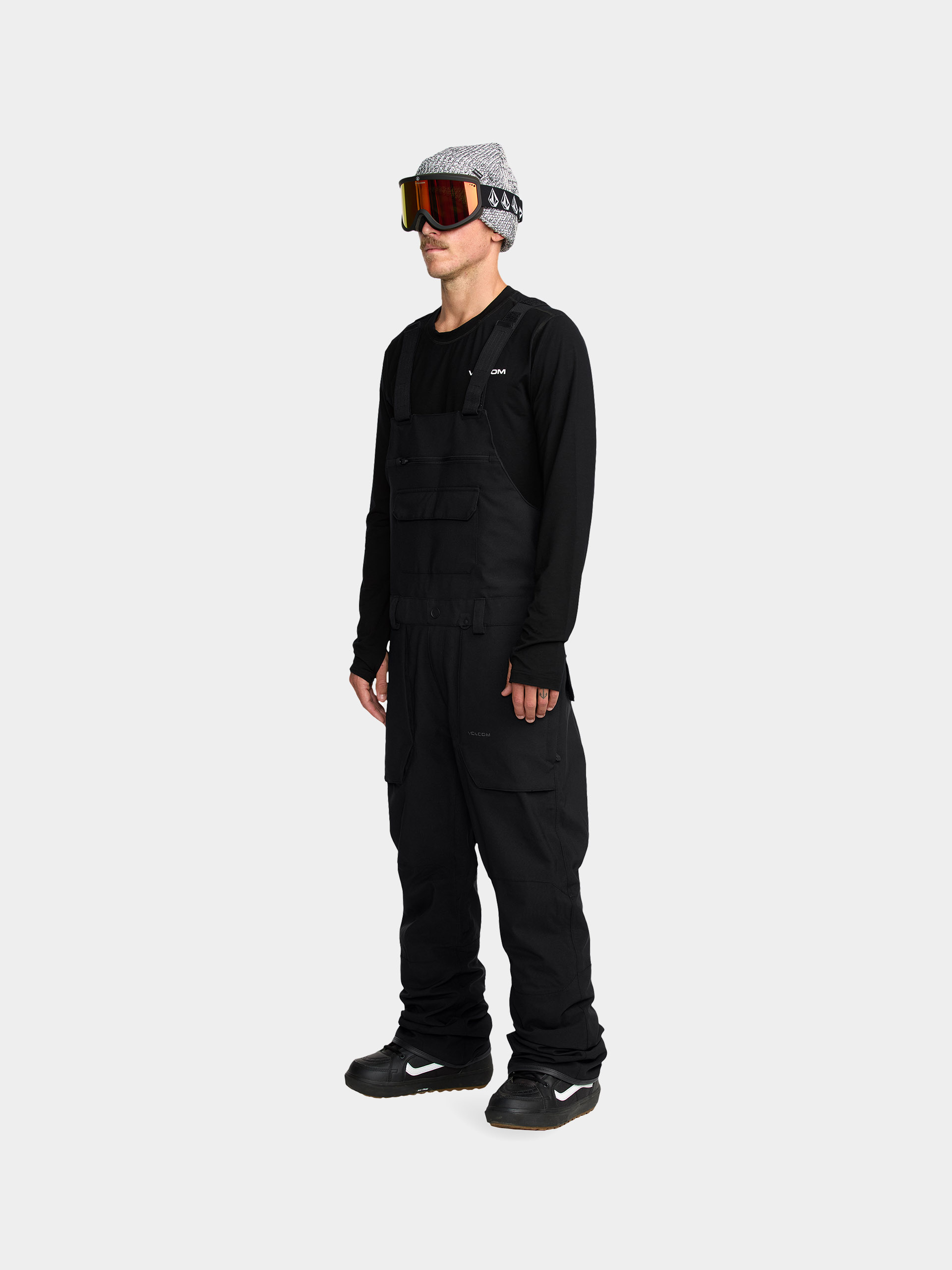 Pánske Snowboardové nohavice Volcom Roan Bib Overall (black)