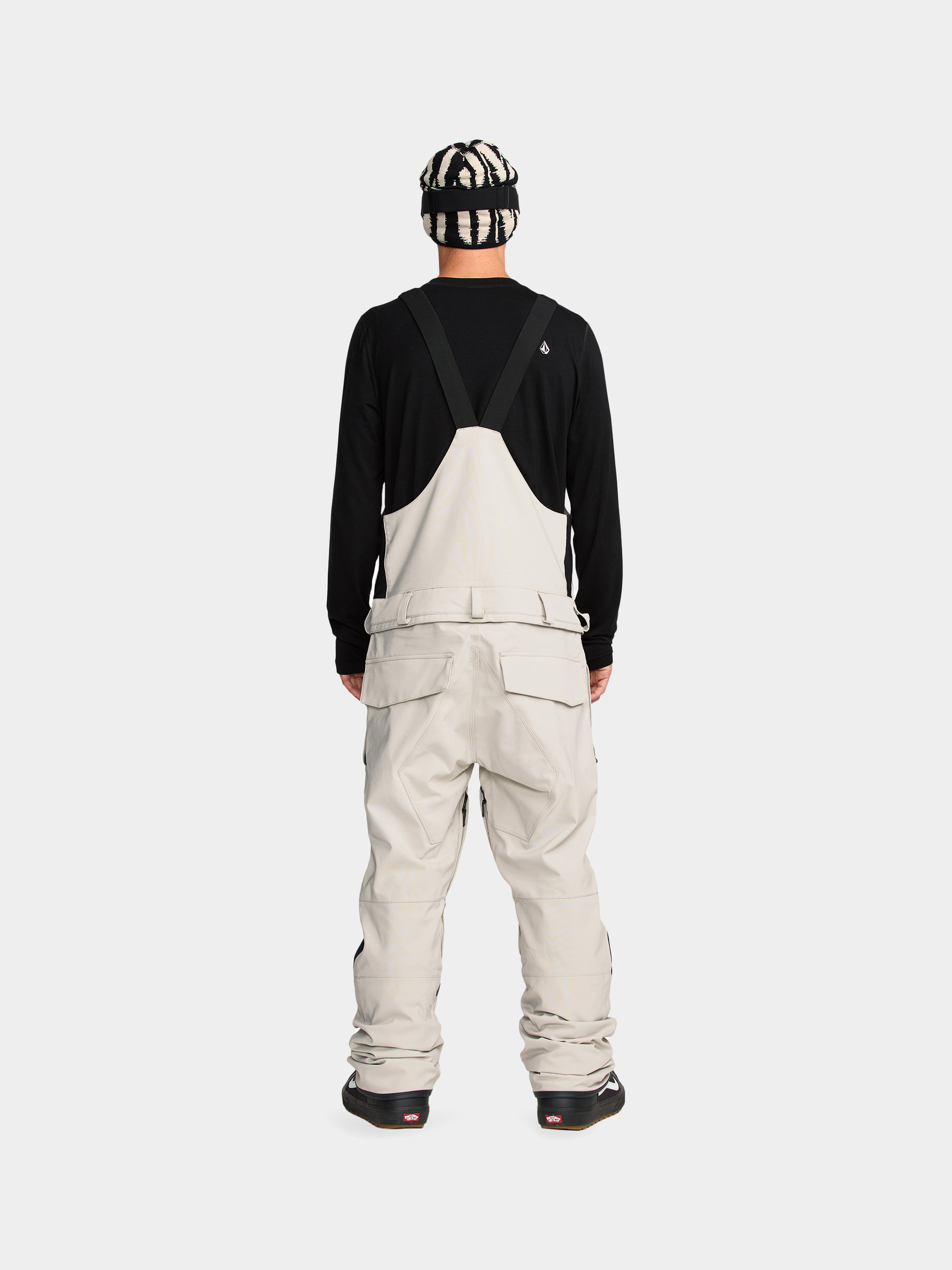 Pánske Snowboardové nohavice Volcom Roan Bib Overall (stone)