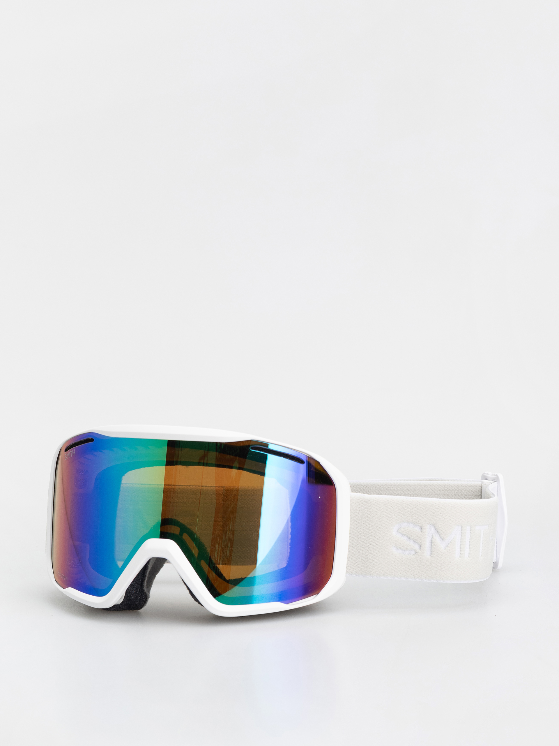 Snowboardovu00e9 okuliare Smith Blazer (white/green sol x mirror)
