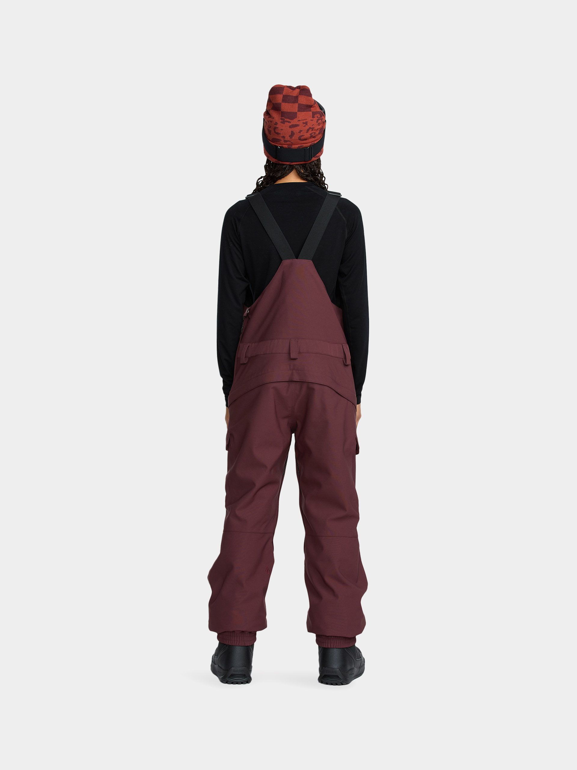 Dámske Snowboardové nohavice Volcom Creston 3D Stretch Bib Overall (oxblood)