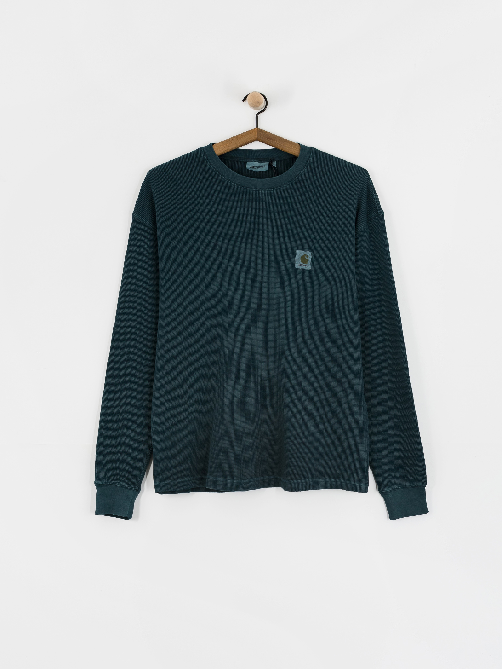 Triko Carhartt WIP Vista Waffle (deep lagoon/garment dyed)