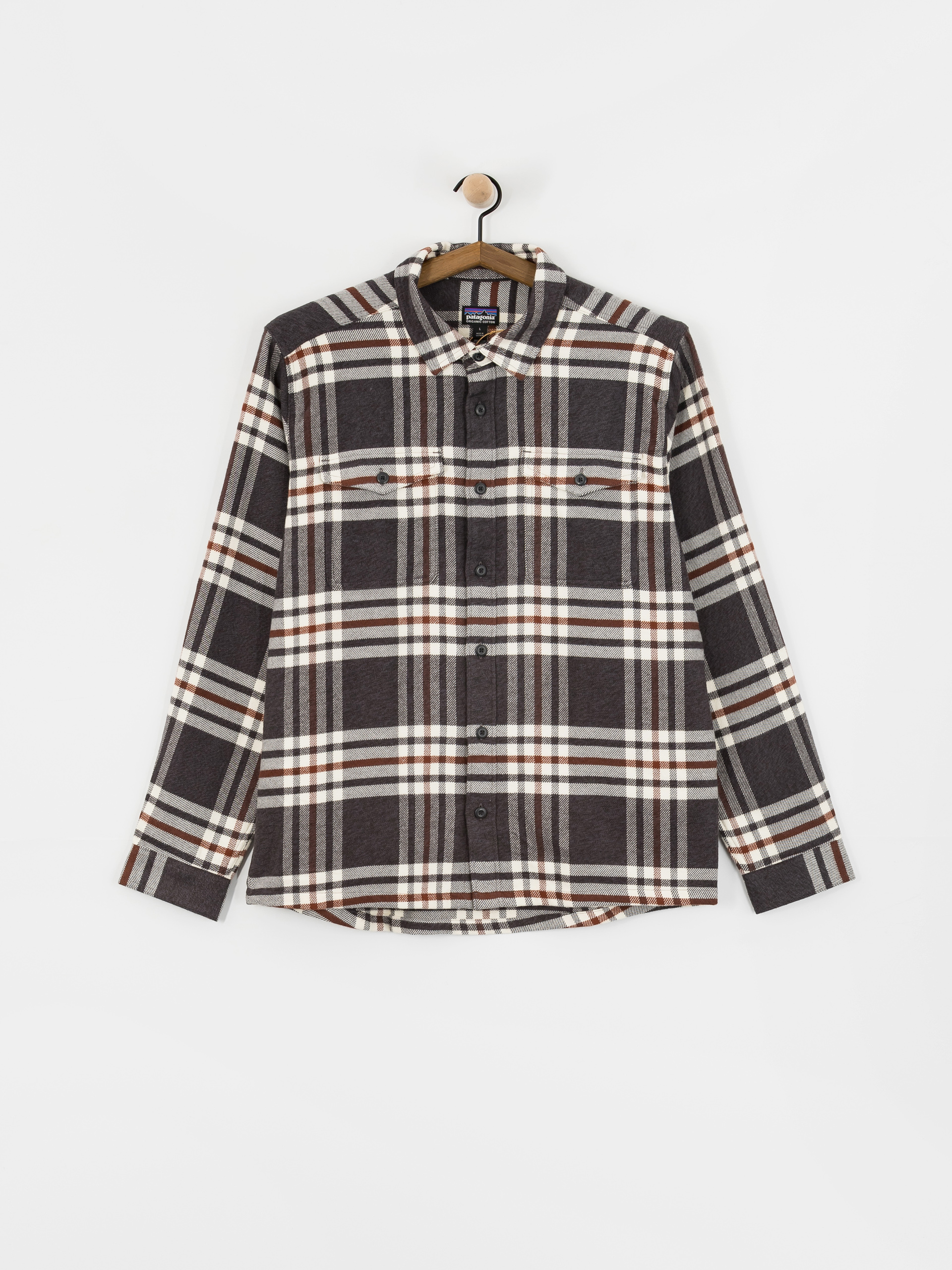 Košeľa Patagonia Fjord Flannel (catch ink black)