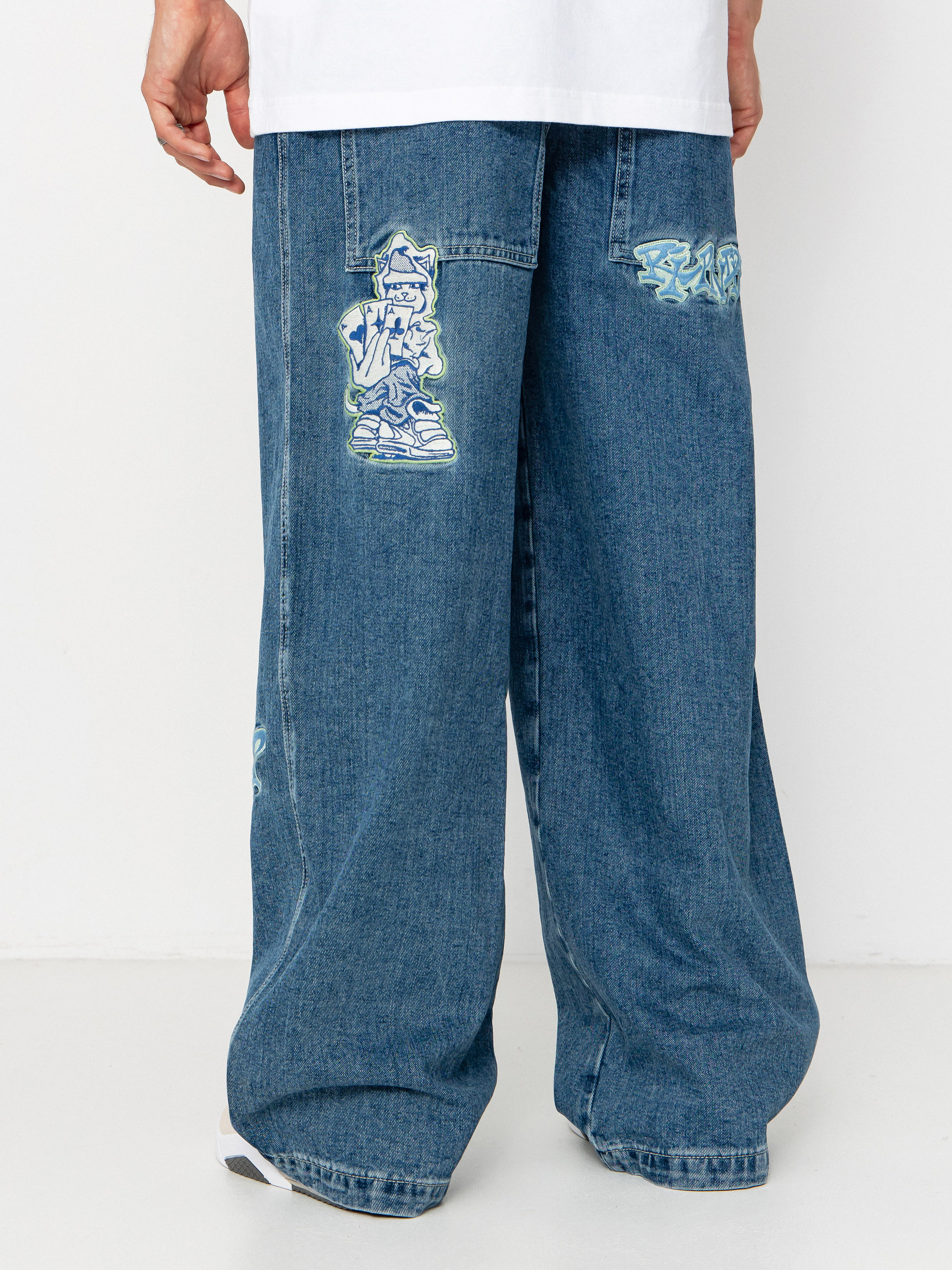 Nohavice RipNDip Ace Ultra Wide Leg (medium wash)