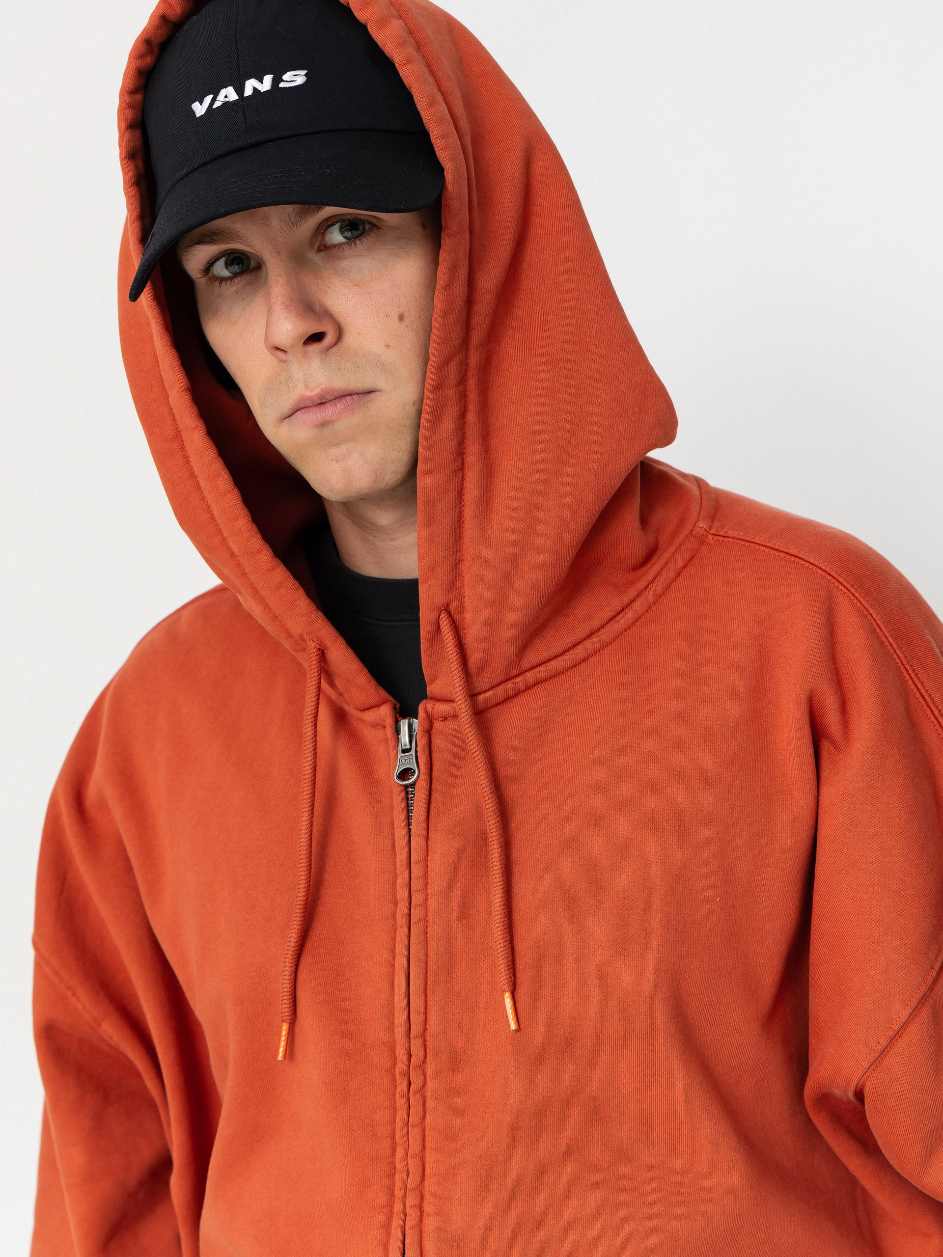 Mikina s kapucňou Vans Lx ZHD (burnt orange)