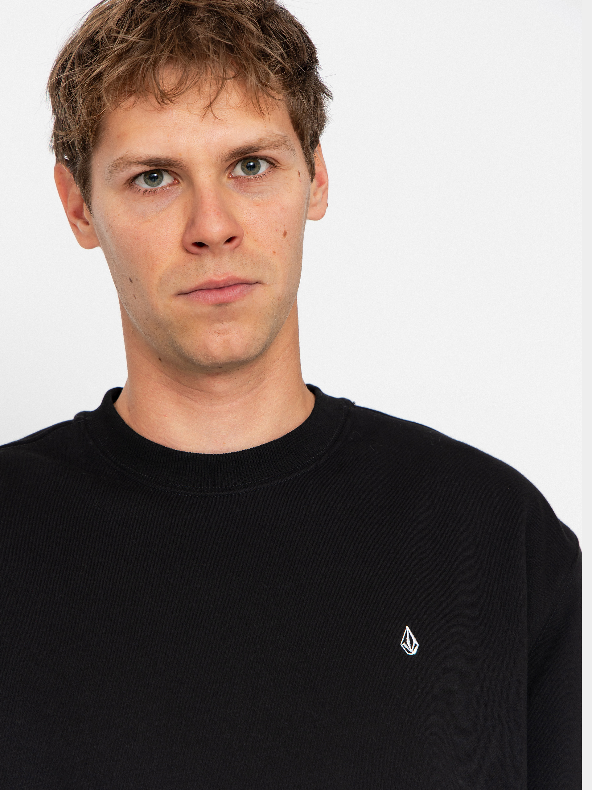 Mikina Volcom Single Stone Crew (black)