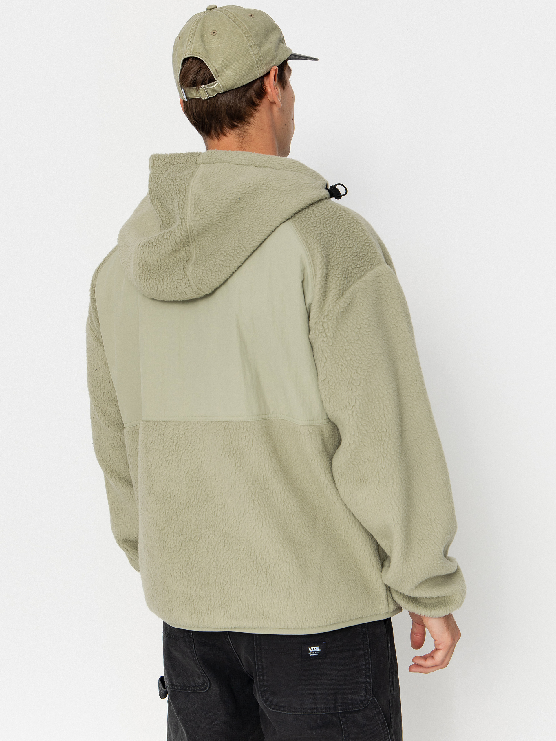 Mikina s kapucňou Volcom Nomaa Sherpa ZHD (green tea)