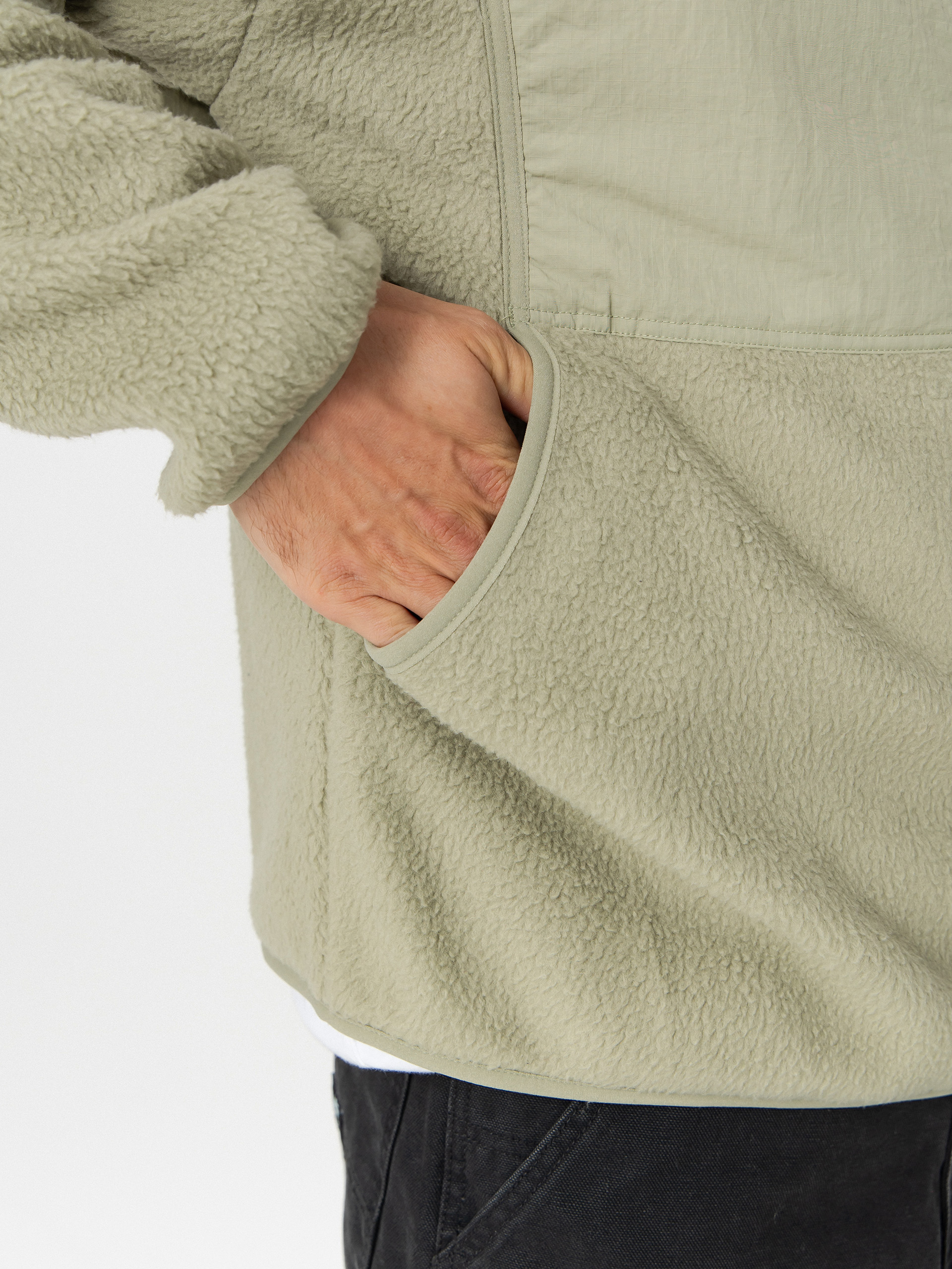 Mikina s kapucňou Volcom Nomaa Sherpa ZHD (green tea)