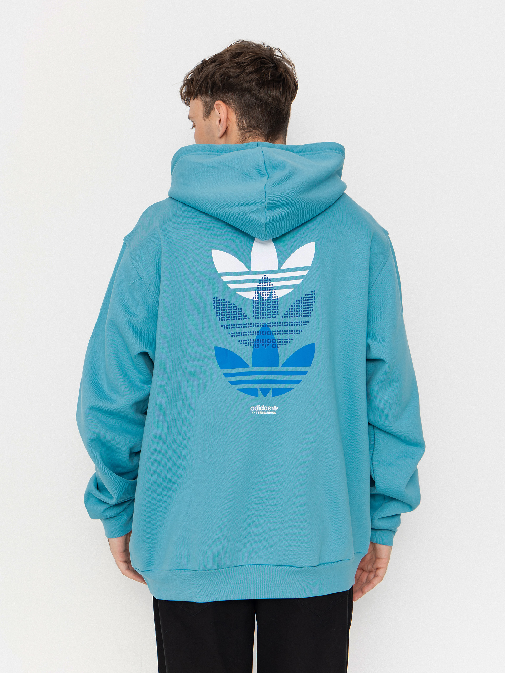 Mikina s kapucu0148ou adidas Trip Tre HD (preblu/broyal)