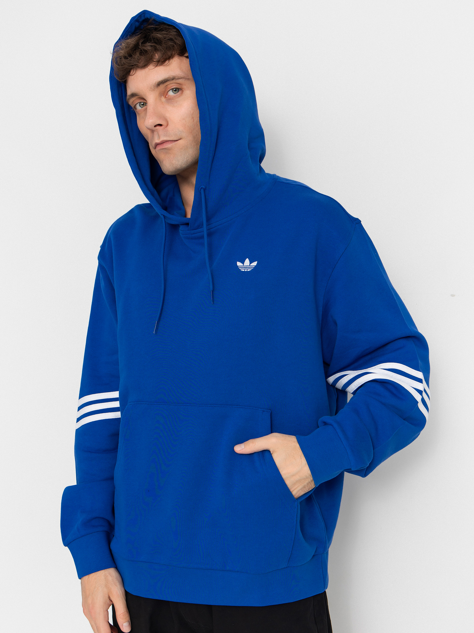 Mikina s kapucňou adidas Classic HD (royblu/white)