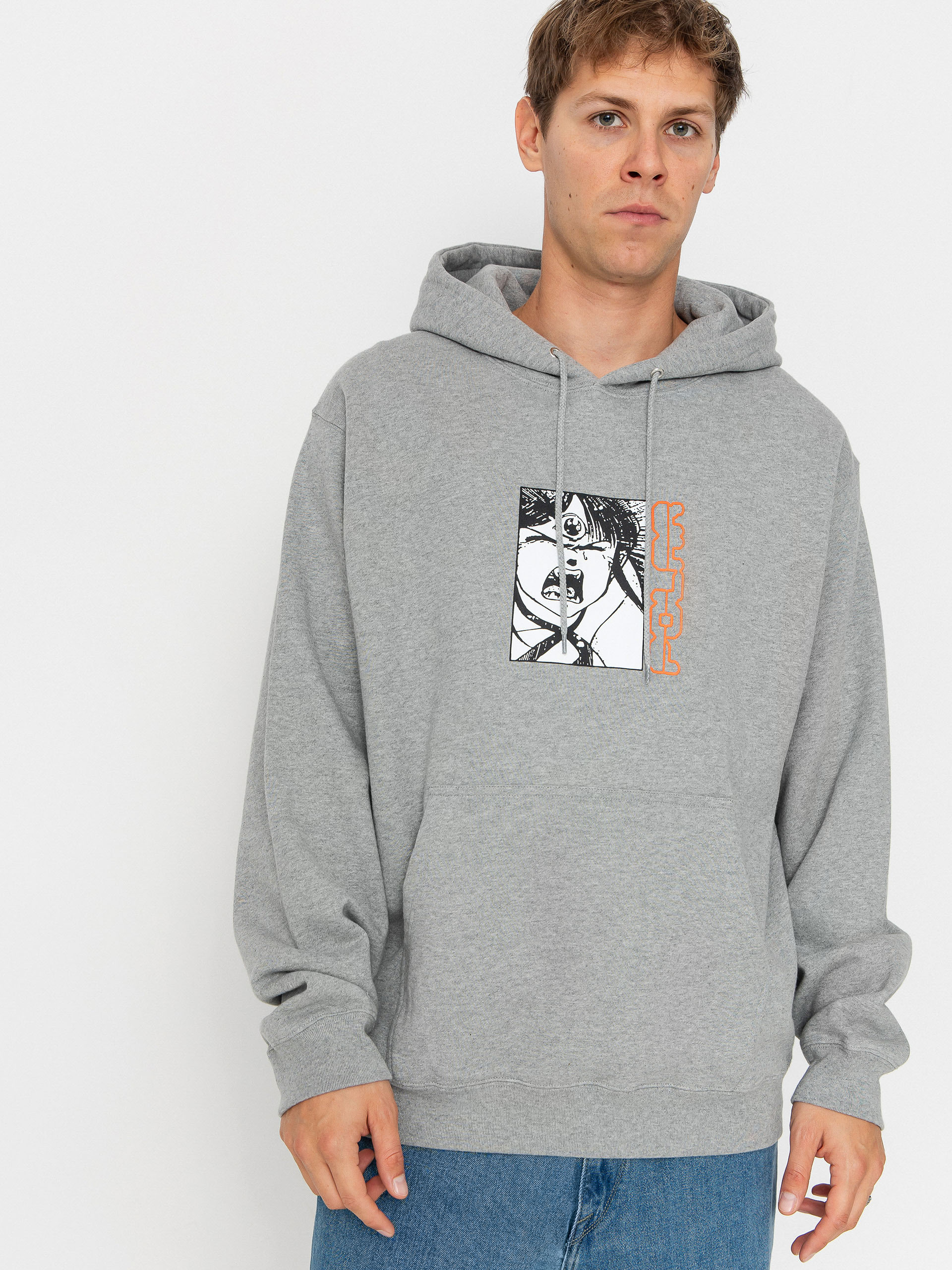 Mikina s kapucňou Polar Skate Dave Third Eye HD (heather grey)