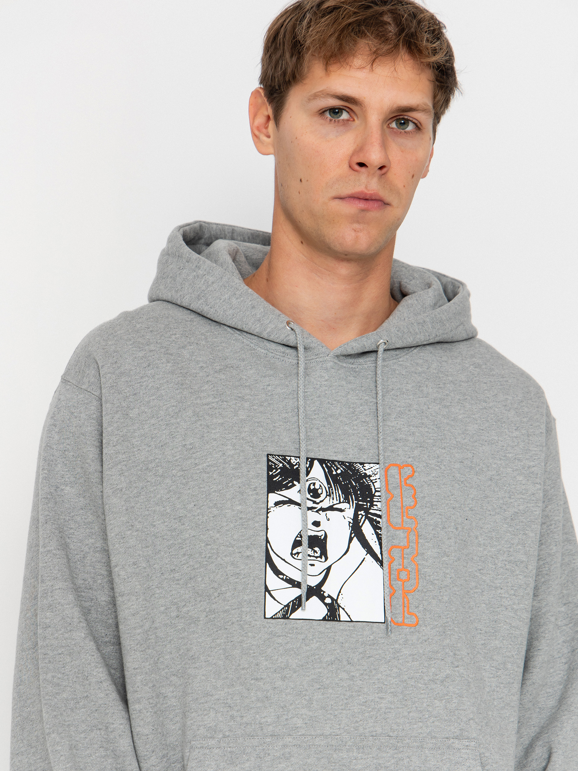 Mikina s kapucňou Polar Skate Dave Third Eye HD (heather grey)
