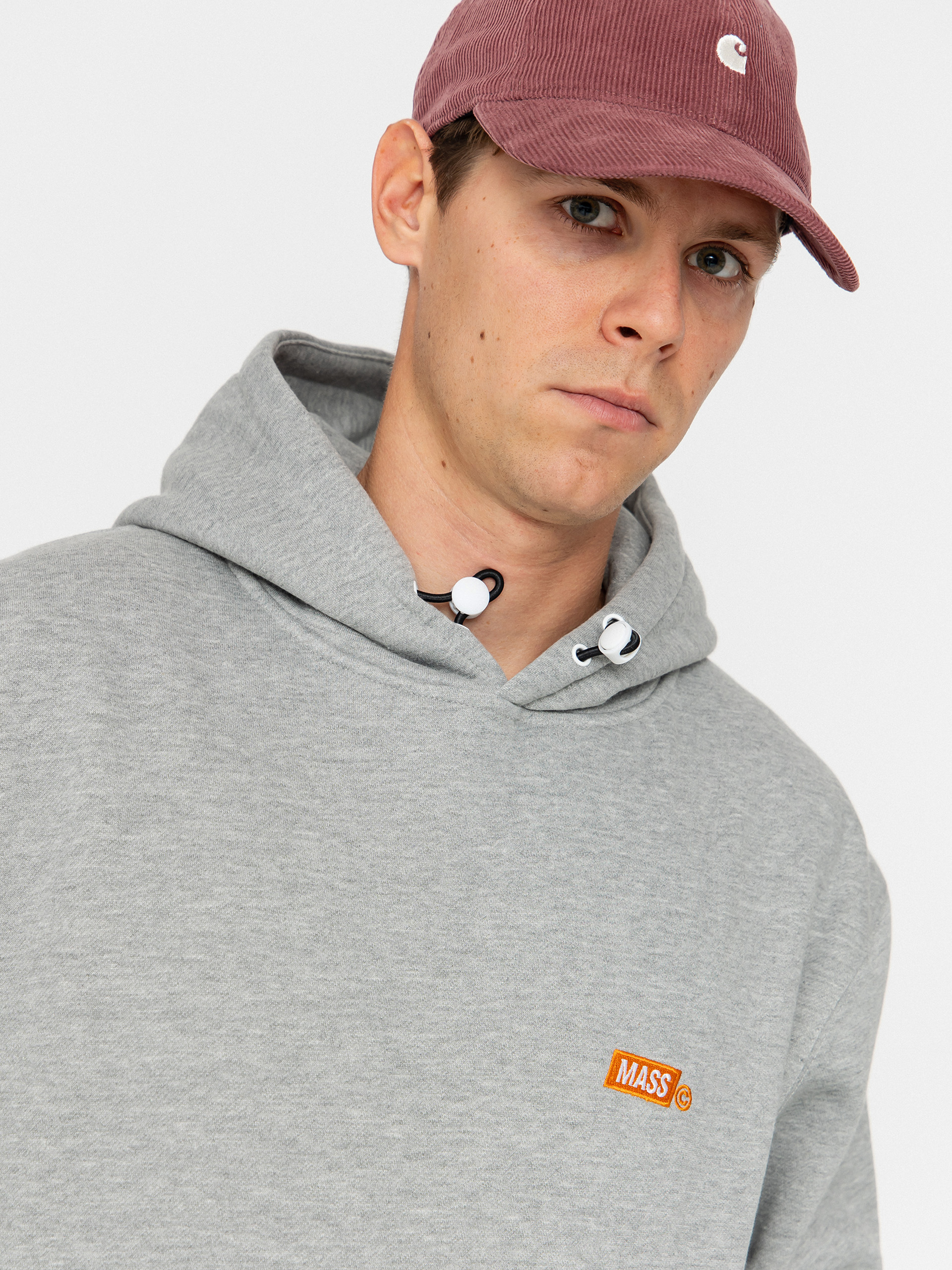 Mikina s kapucňou MassDnm Mini Box HD (light heather grey)