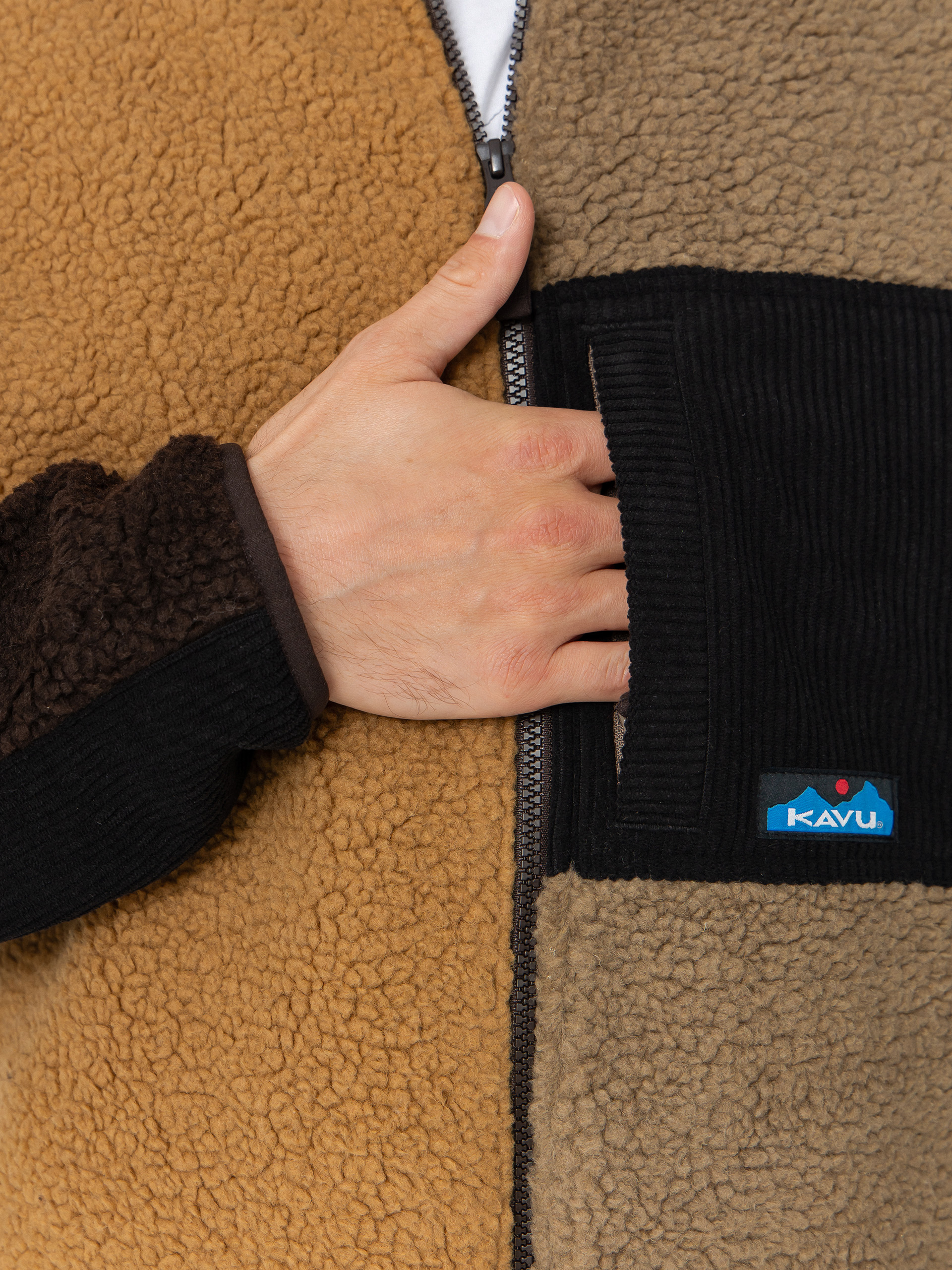 Pánsky Flísová mikina Kavu Wayside (wild wood block)