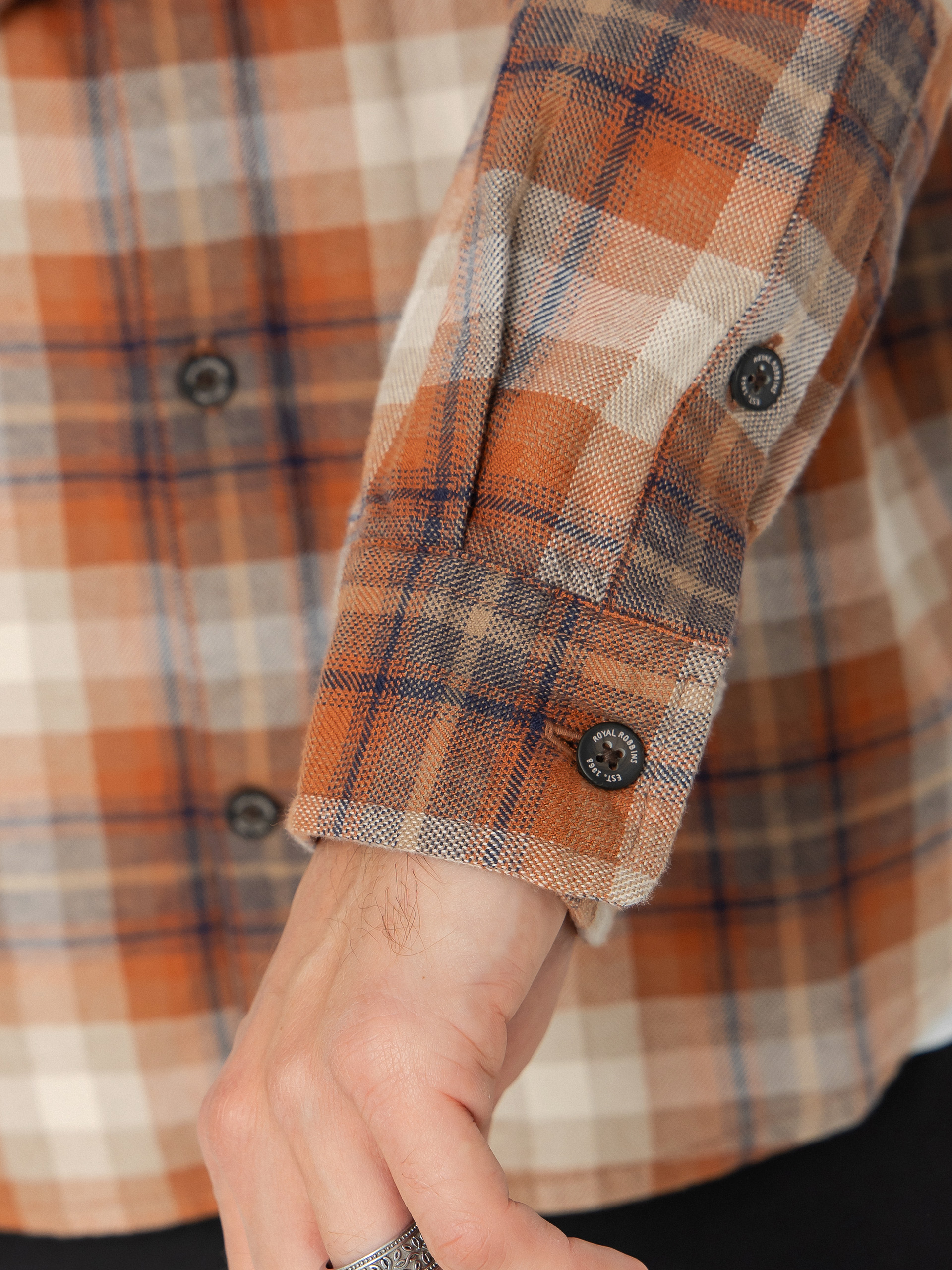 Košeľa Royal Robbins Lieback Organic Cotton Flannel (rust brown dipsea pld)