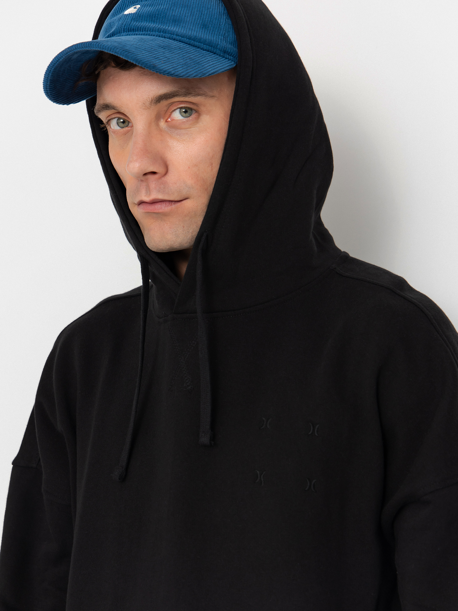 Mikina s kapucňou Hurley Bcnk8 Washed HD (black)