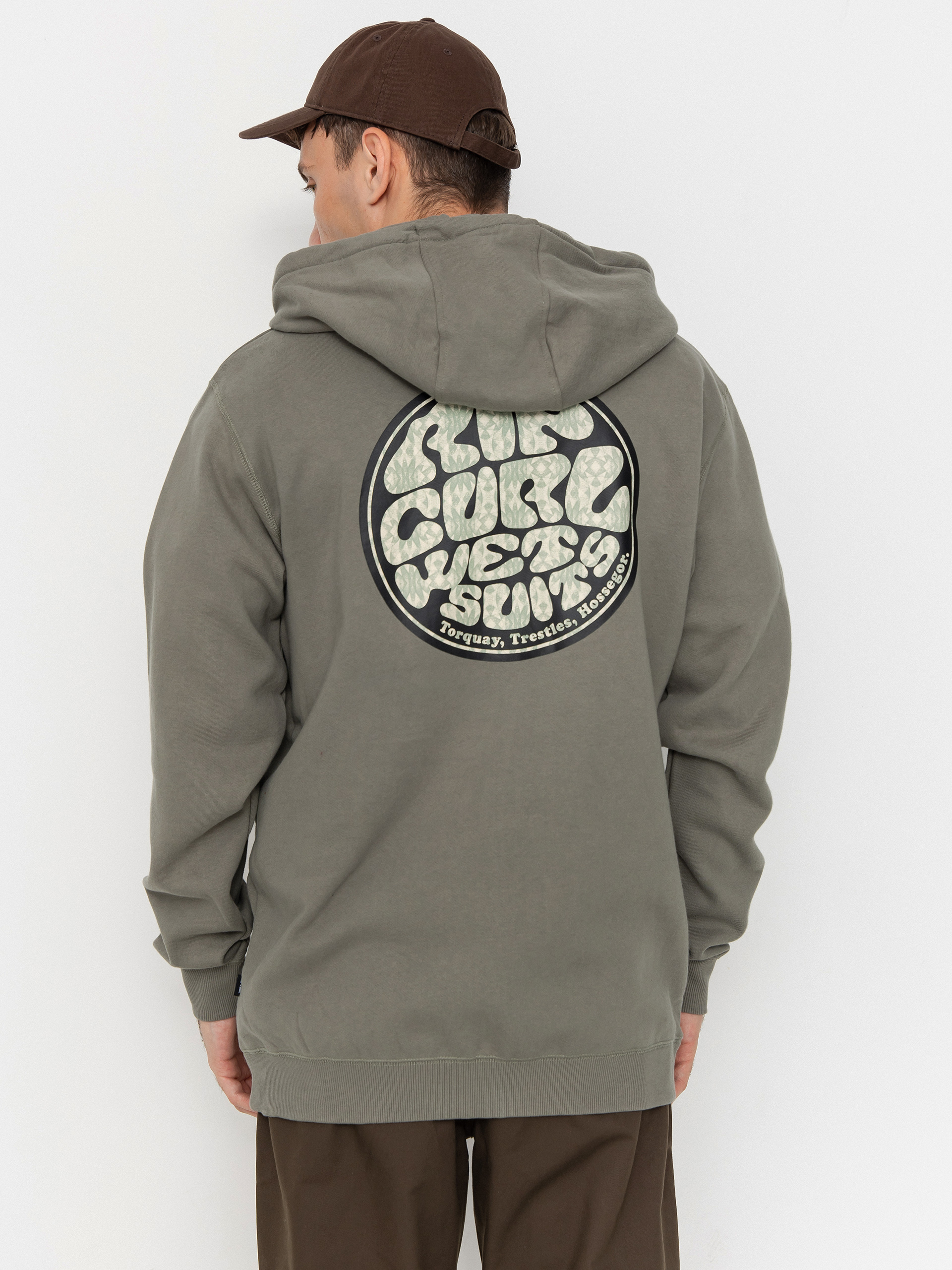 Mikina s kapucňou Rip Curl Wettie Passage Icon ZHD (cactus green)