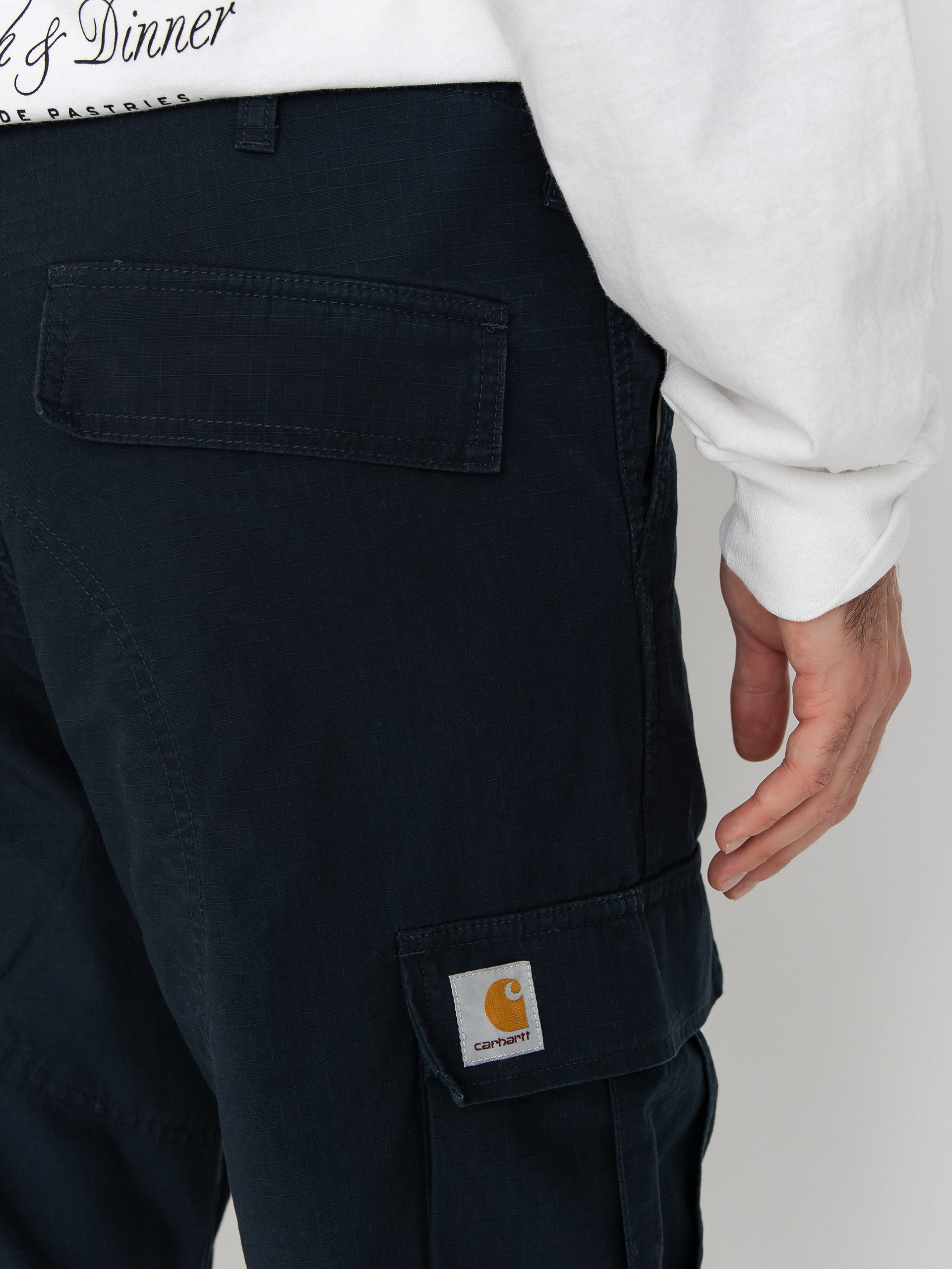 Nohavice Carhartt WIP Regular Cargo (deep night/rinsed)