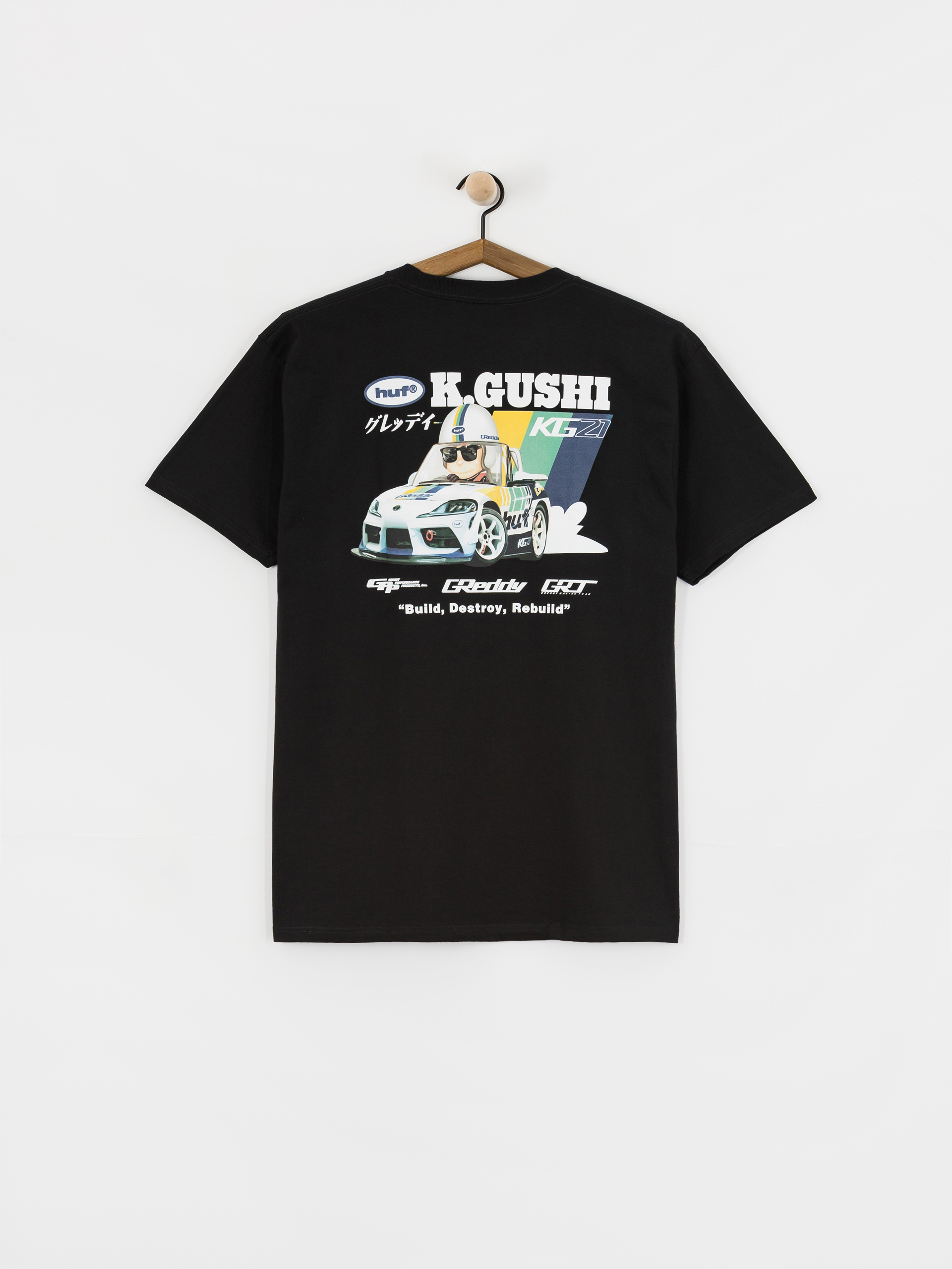 Tričko HUF X Greddy Gushi (black)