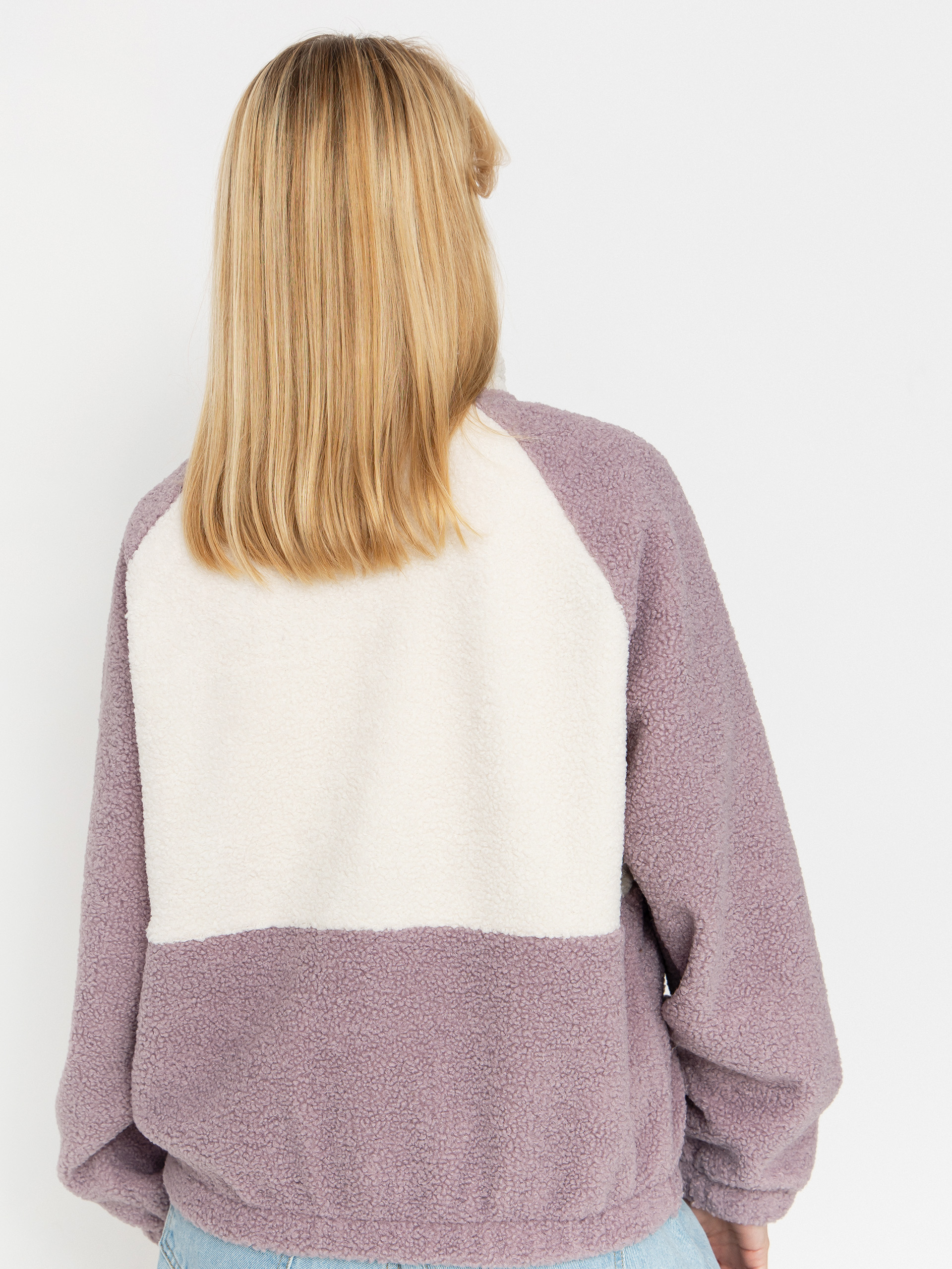 Dámsky Flísová mikina Roxy Waves Of Warmth Colorblock (nirvana)