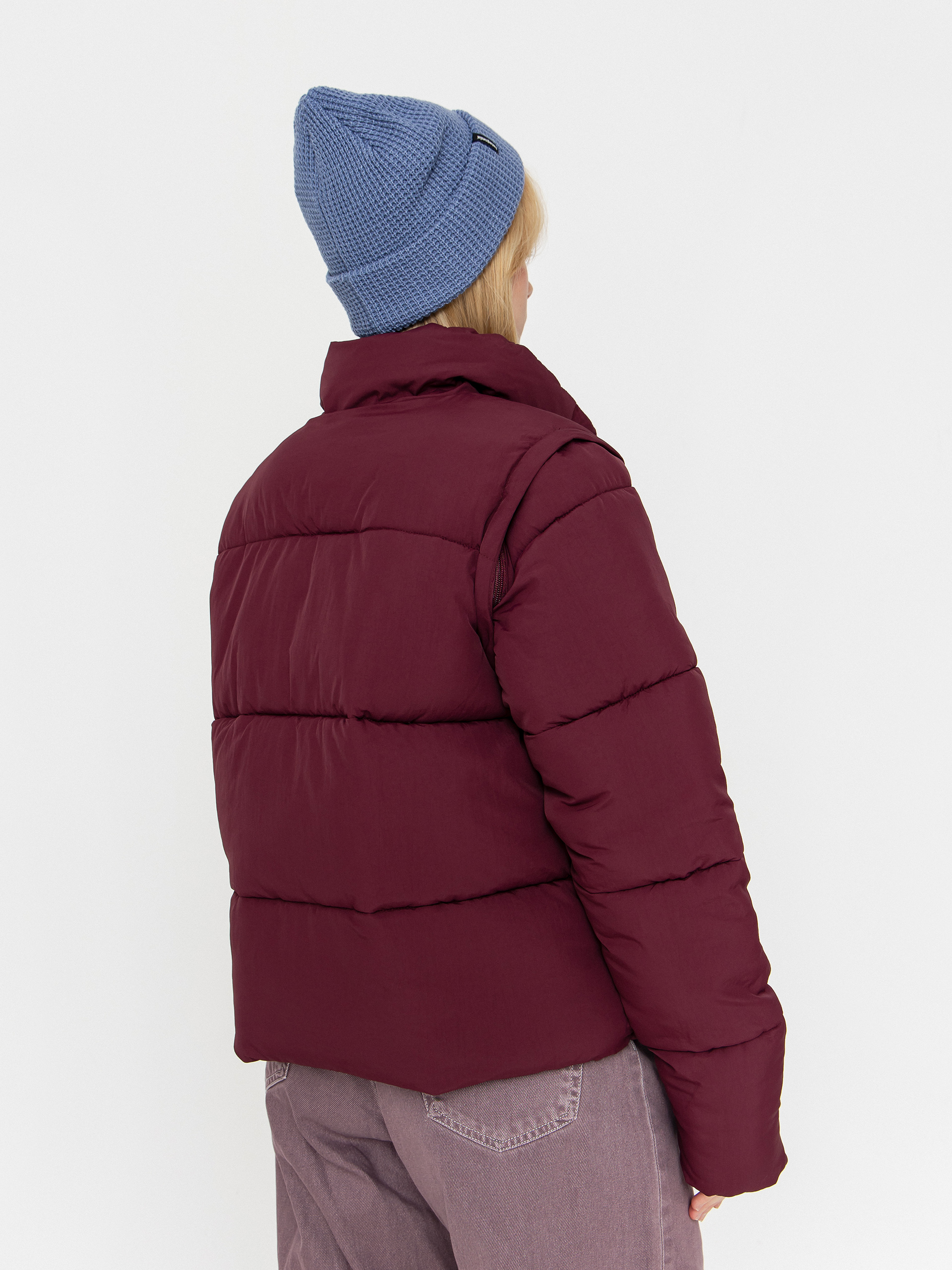 Bunda Santa Cruz Strip 2 In 1 Quilted Wmn (dark cherry)