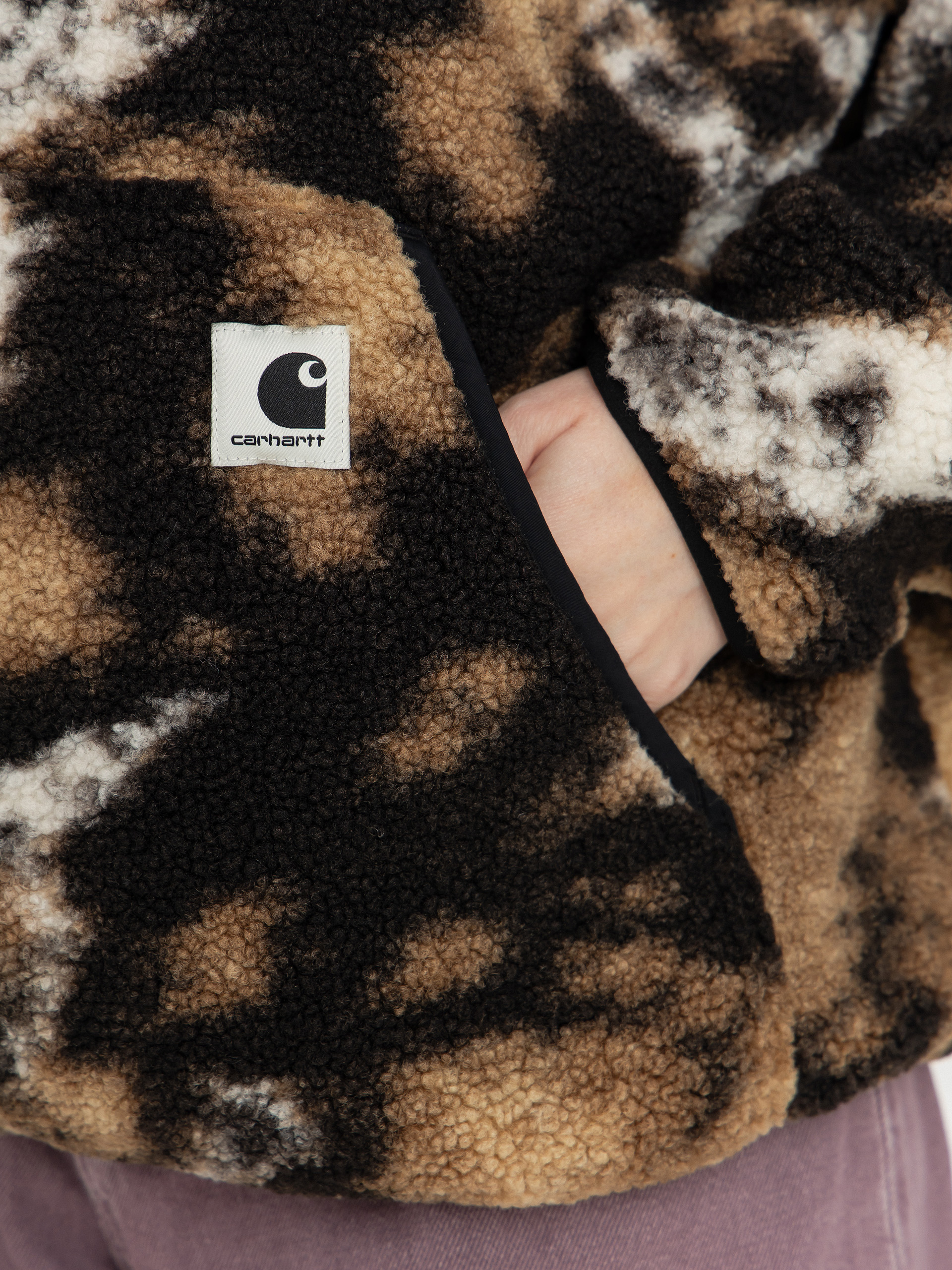 Dámsky Flísová mikina Carhartt WIP Elliot (wild dog jacquard/black)