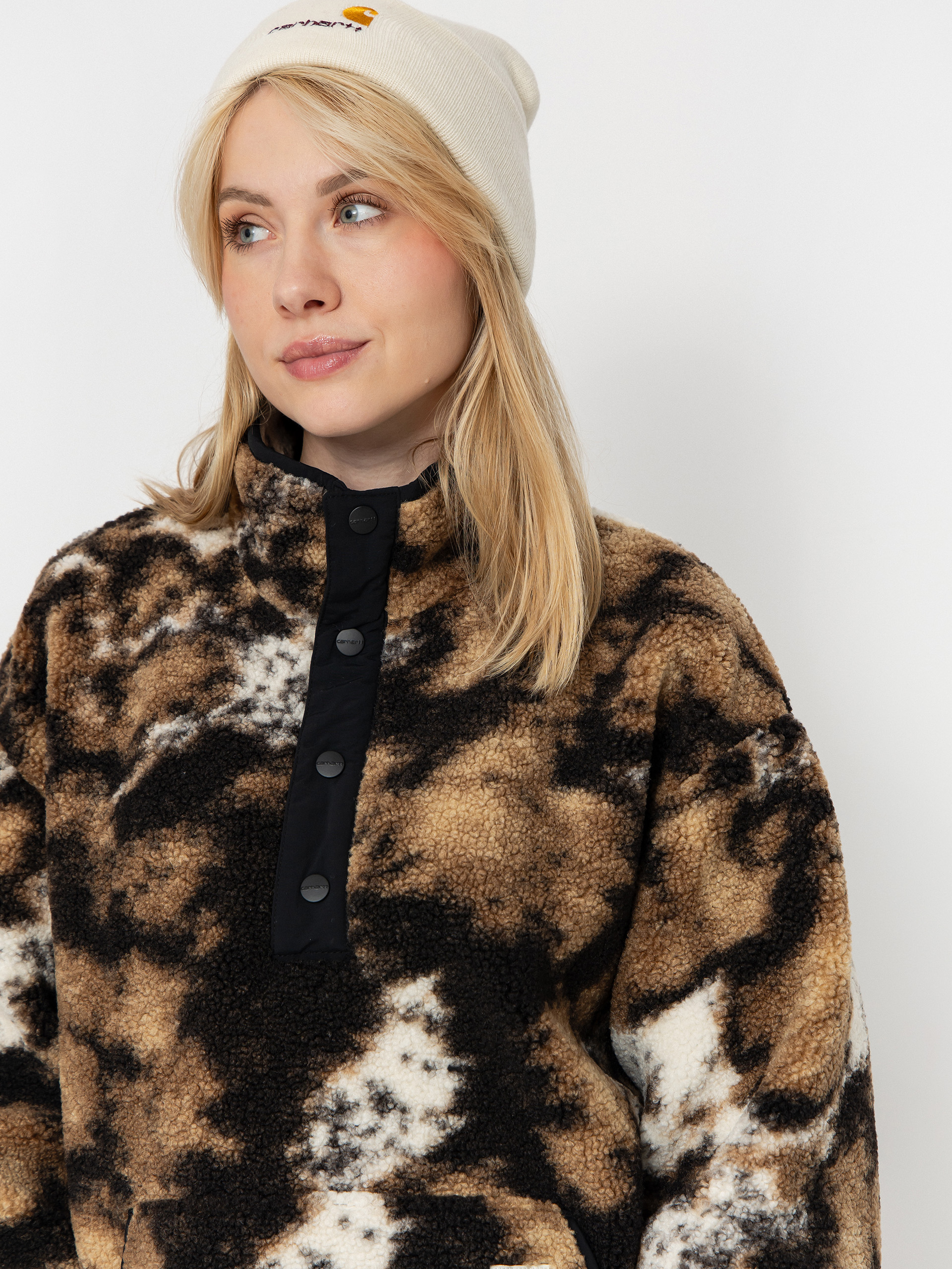 Dámsky Flísová mikina Carhartt WIP Elliot (wild dog jacquard/black)