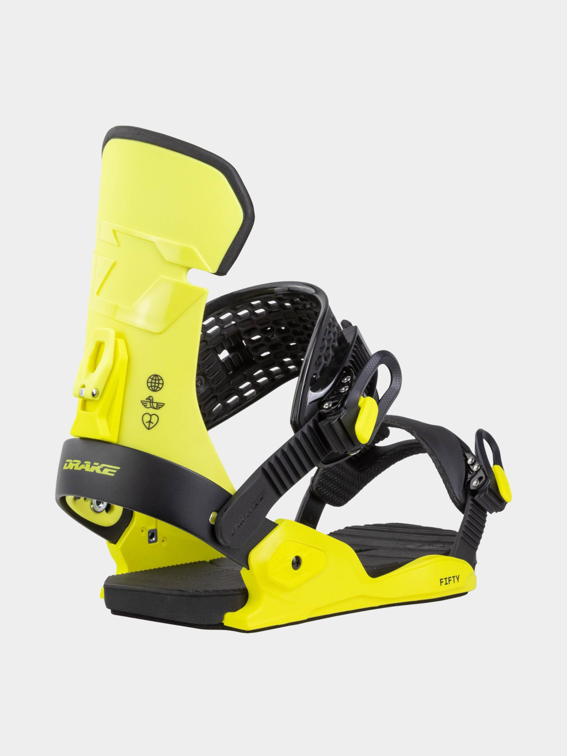 Snowboardovu00e9 viazanie Drake Fifty (lime/black)