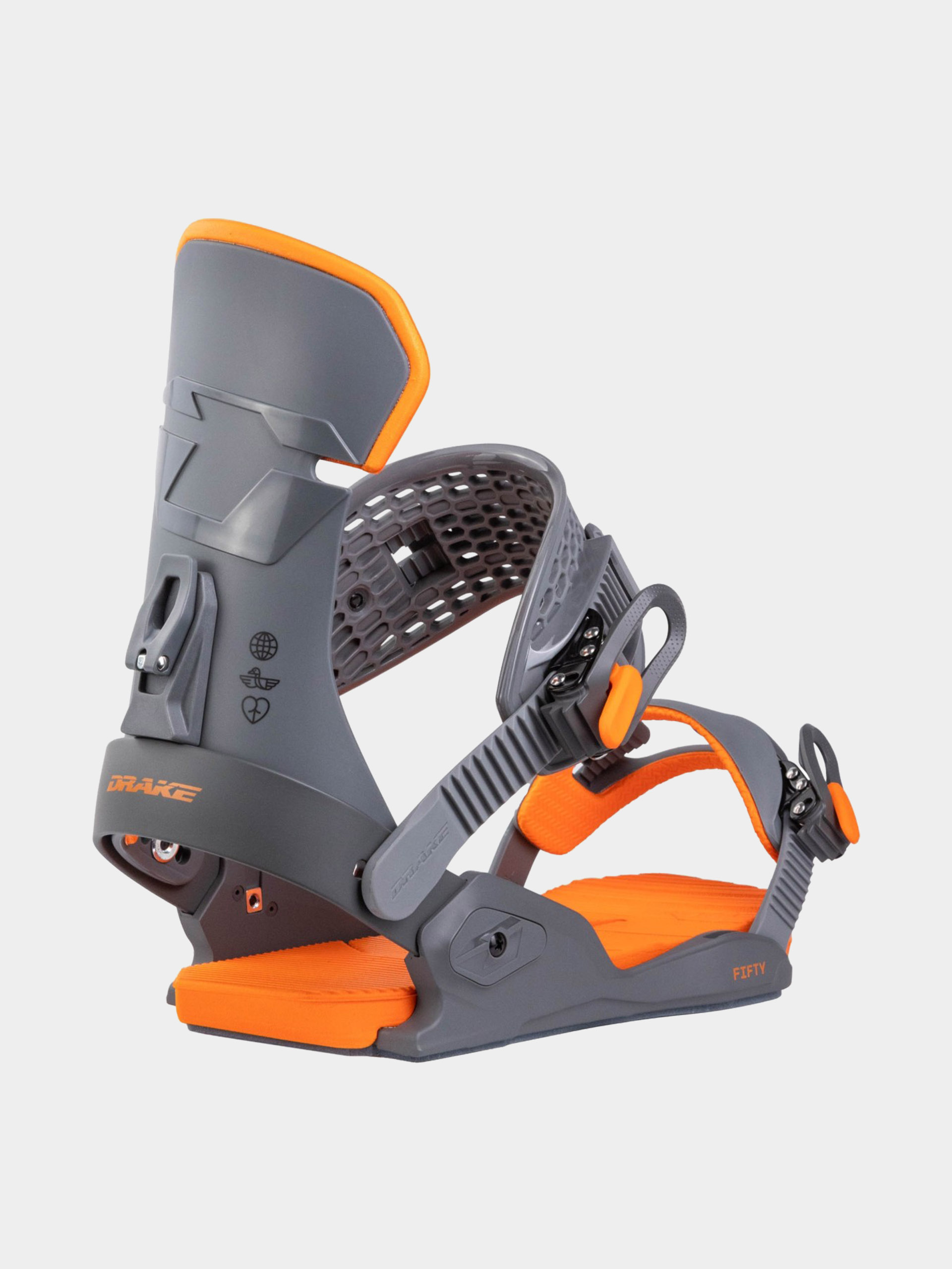 Snowboardové viazanie Drake Fifty (dark grey/orange)
