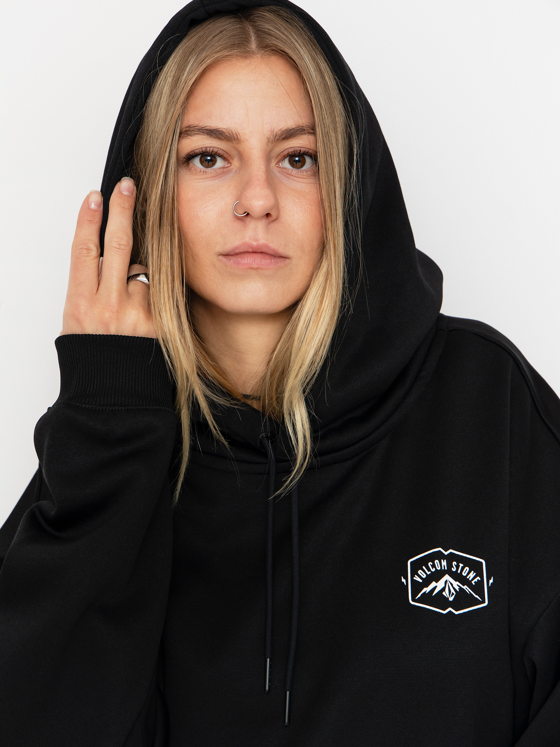 Mikina s kapucňou Volcom Essential Hydro HD Wmn (black)