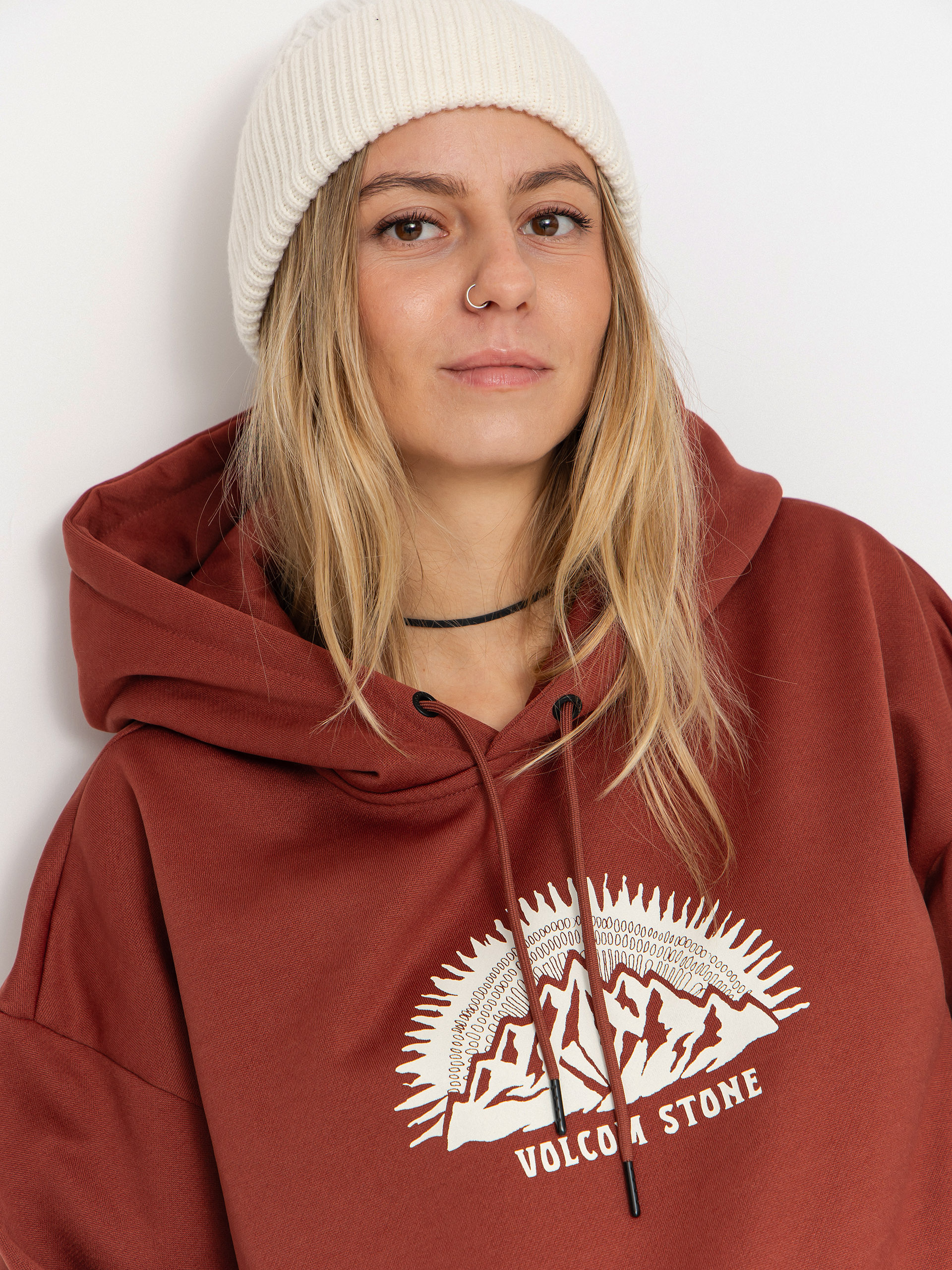Mikina s kapucňou Volcom Essential Hydro HD Wmn (henna)