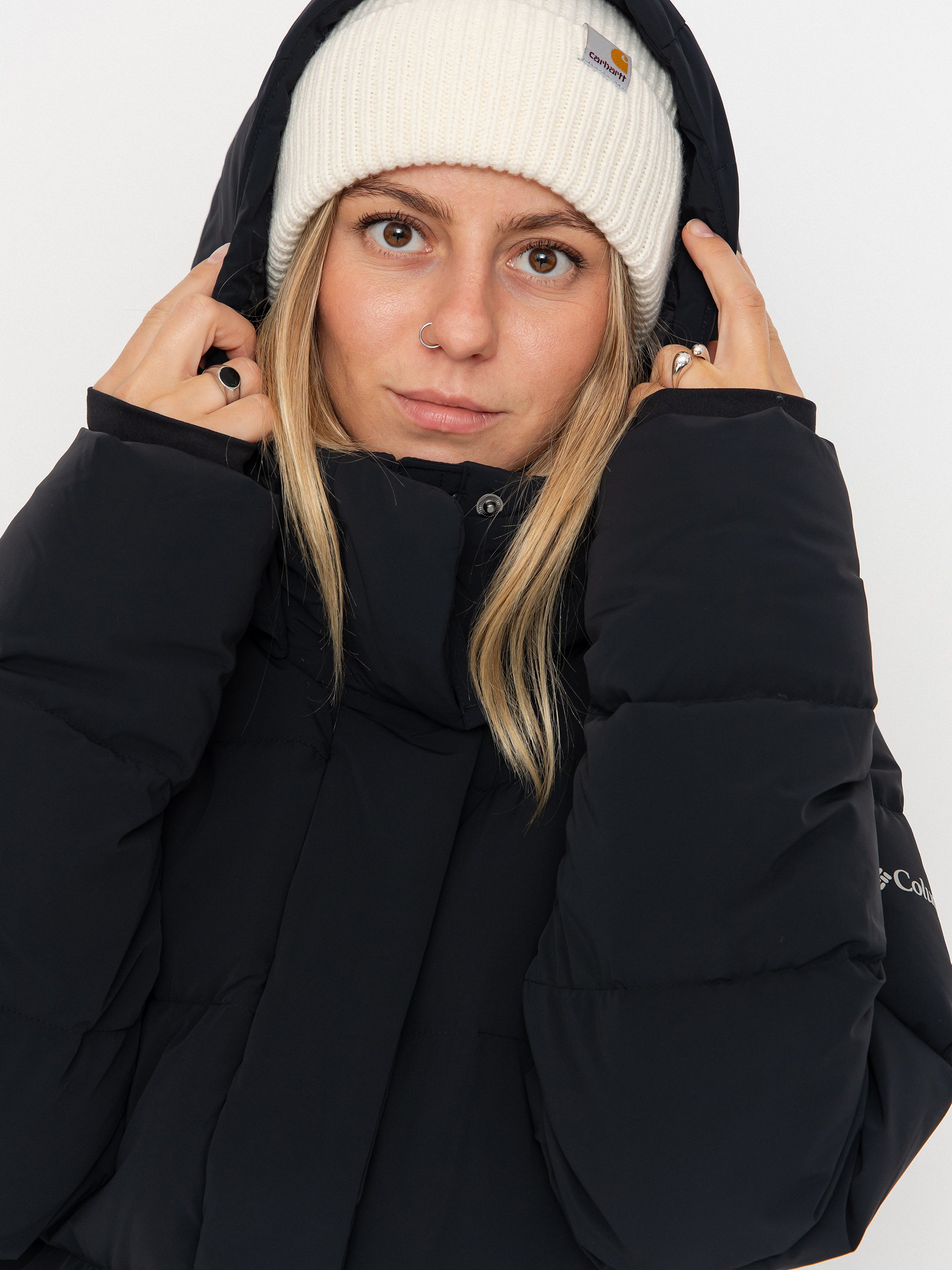 Bunda Columbia Amaze Puff Hooded Wmn (black)