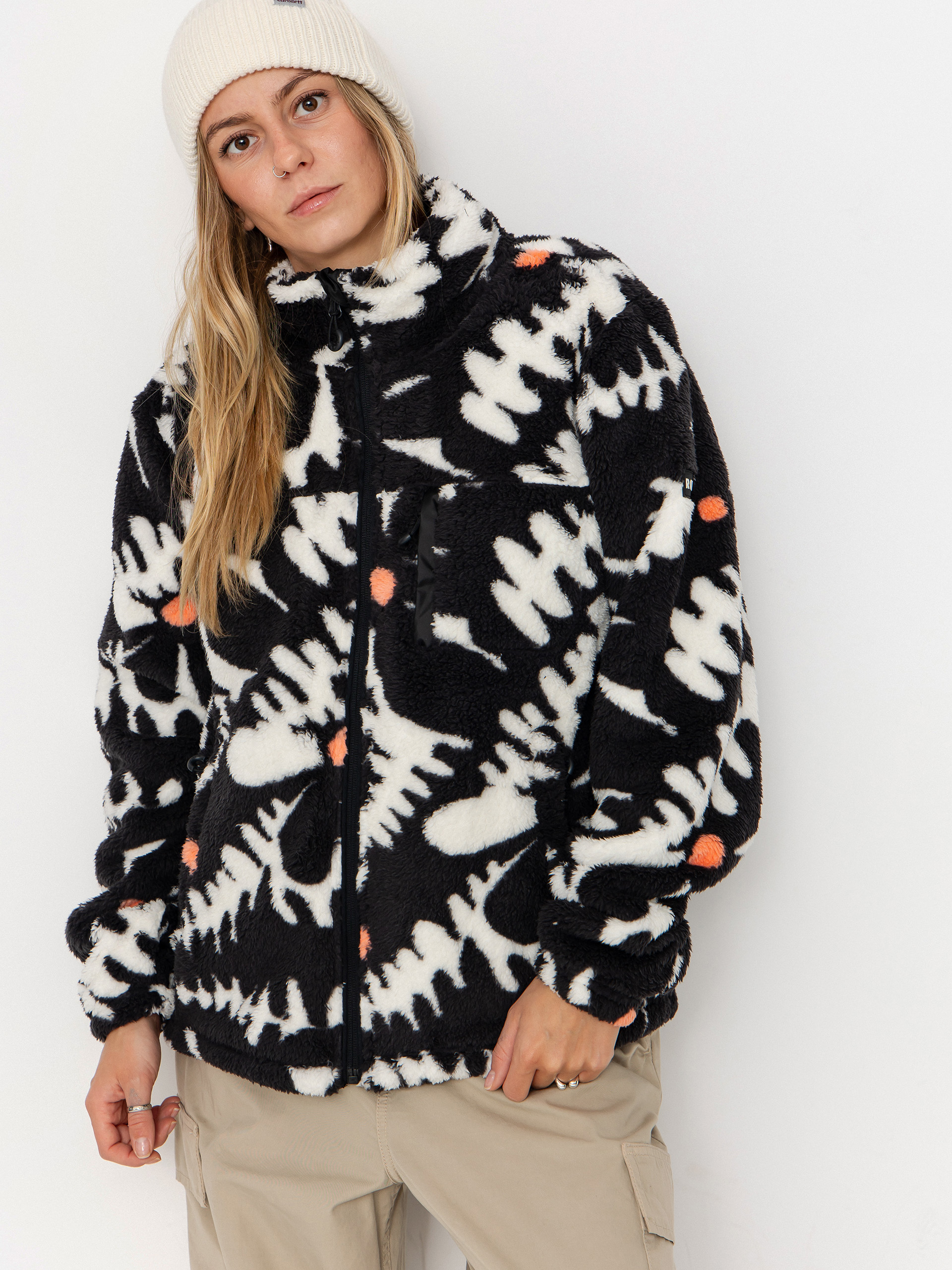 Flu00edsovu00e1 mikina Roxy Alabama Full Zip Printed Wmn (anthracite roxy pro)