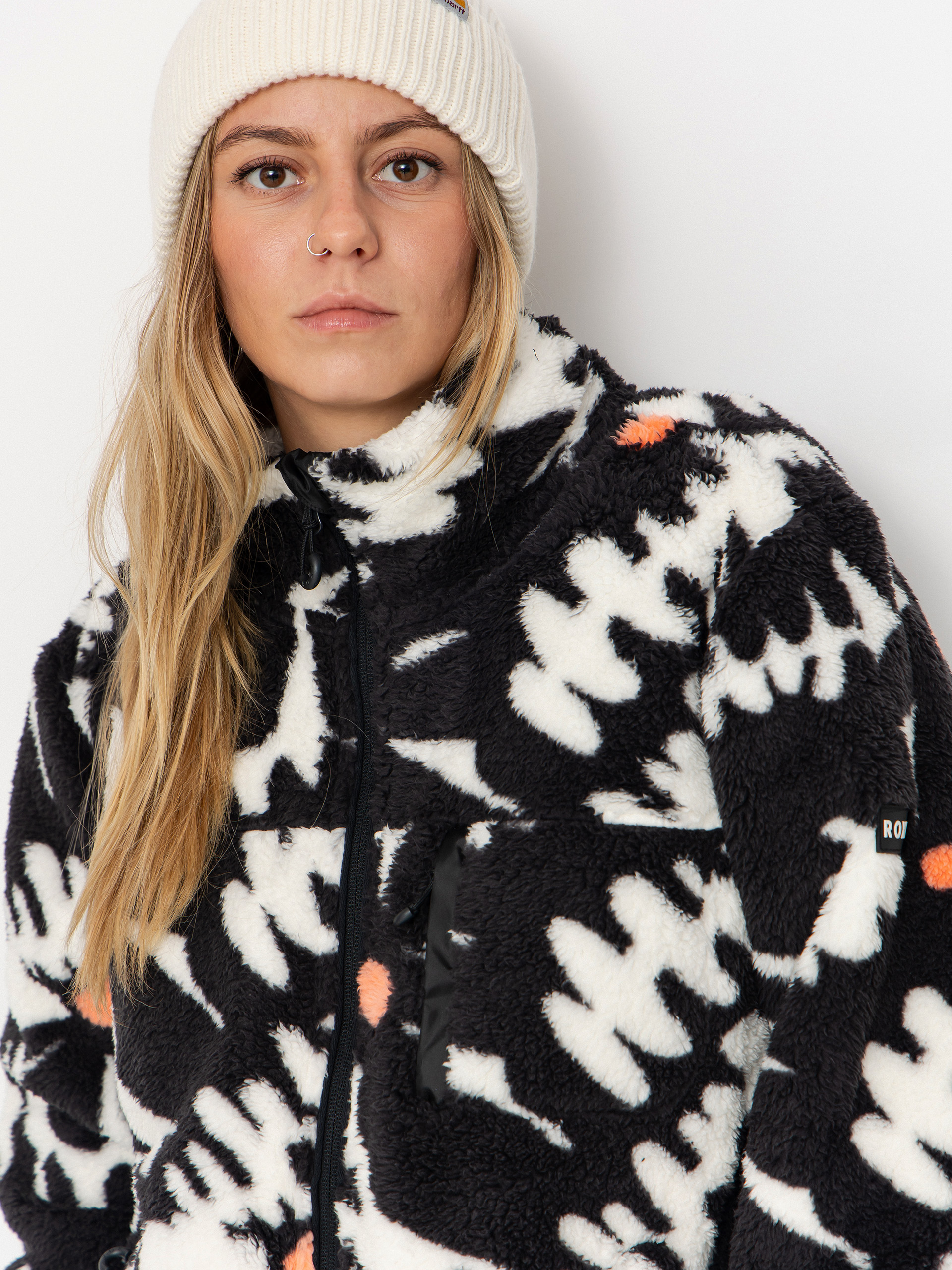 Dámsky Flísová mikina Roxy Alabama Full Zip Printed (anthracite roxy pro)
