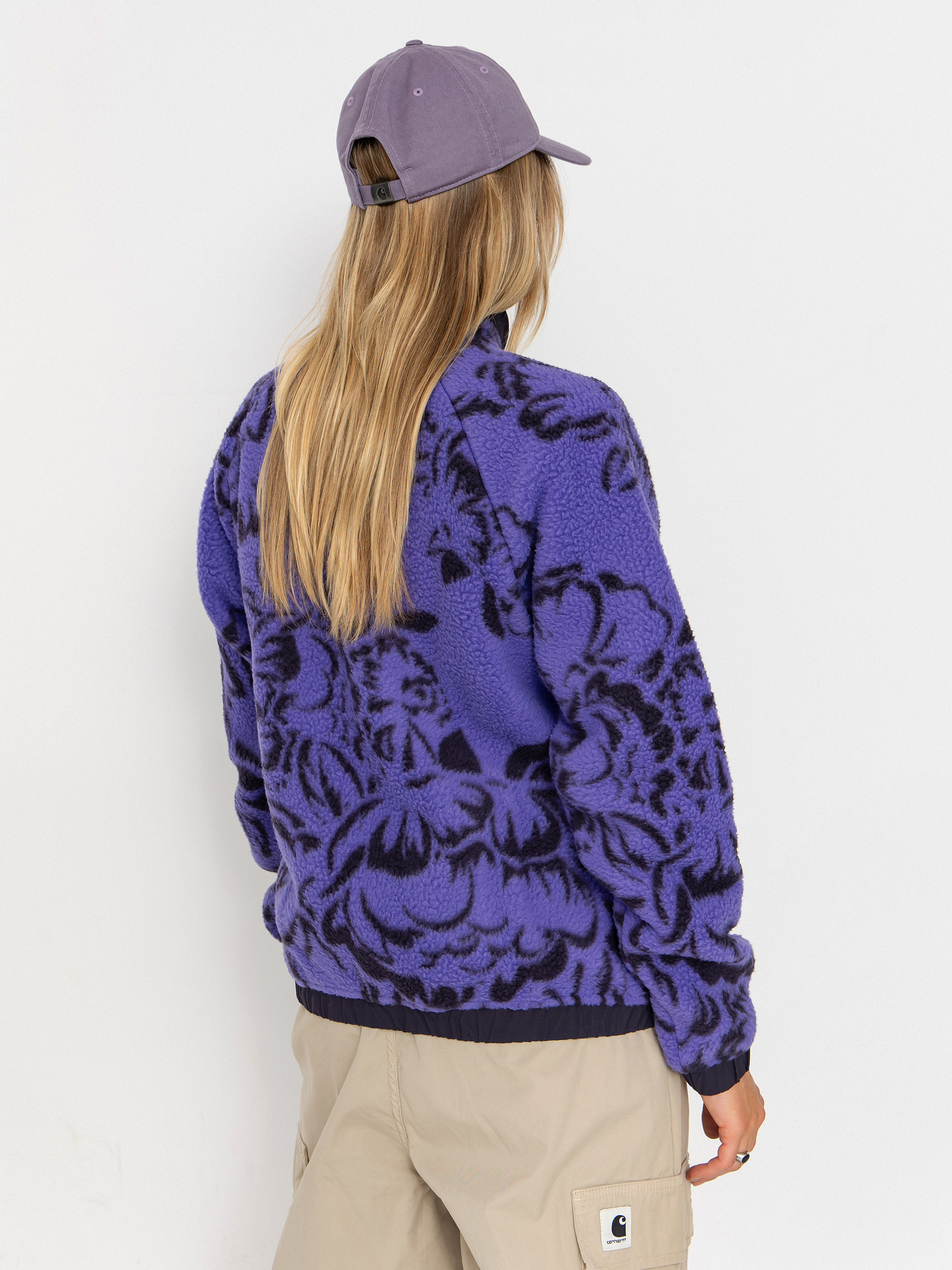 Dámsky Flísová mikina Helly Hansen Imperial Printed Pile Snap (ultra violet peony aop)