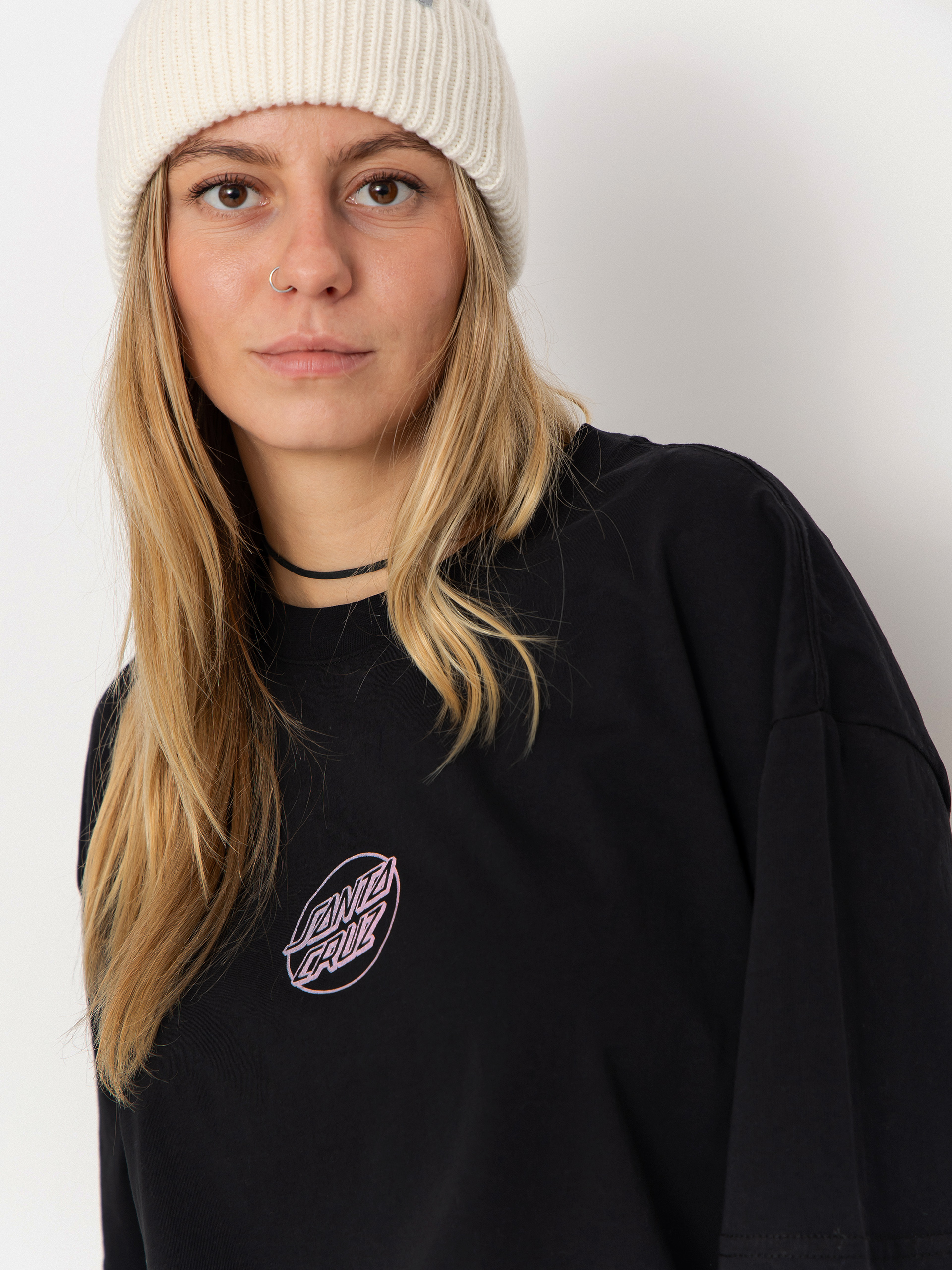 Tričko Santa Cruz Mono Stamped Dot Wmn (black)