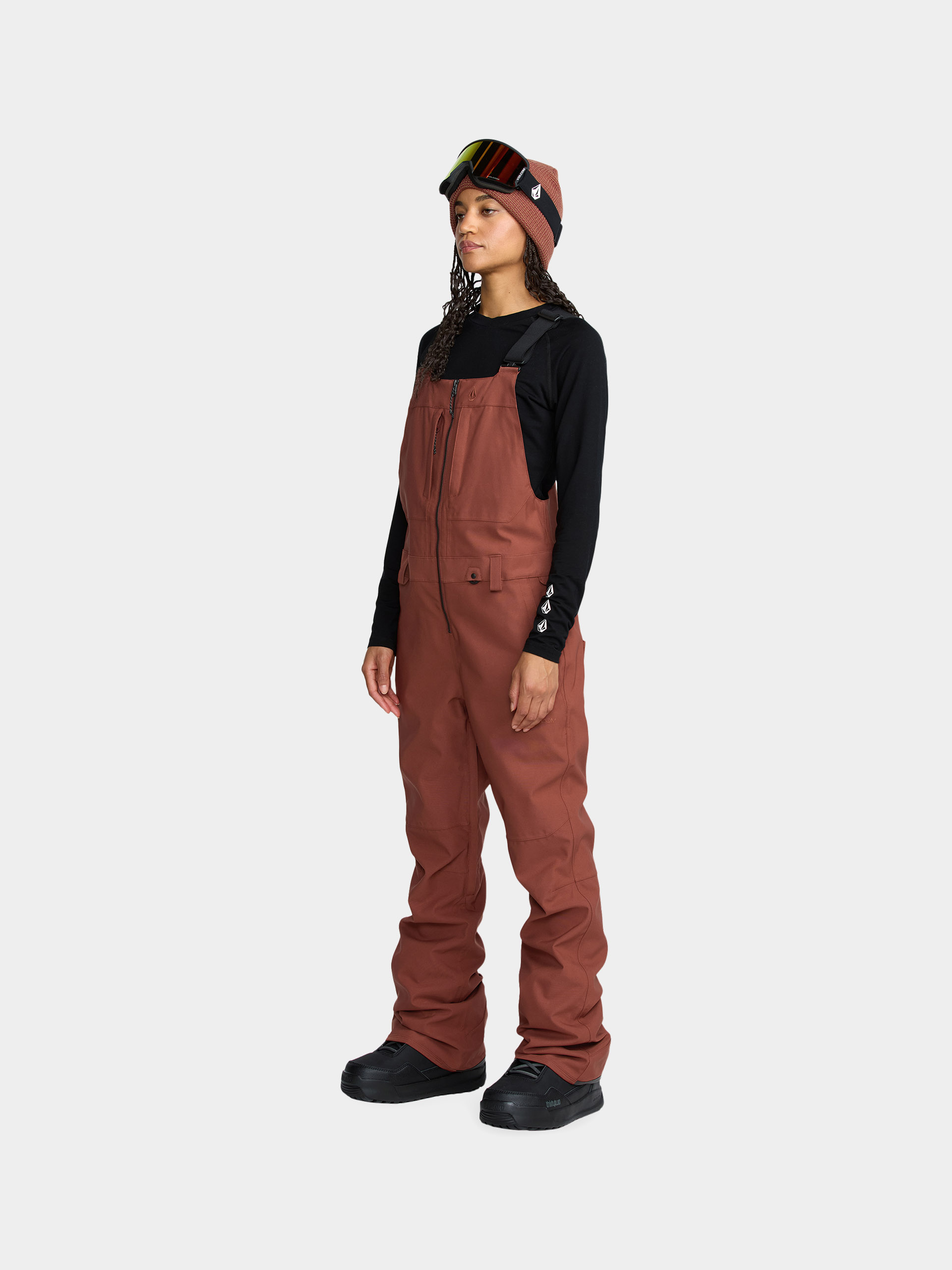 Dámske Snowboardové nohavice Volcom Swift Bib Overall (henna)