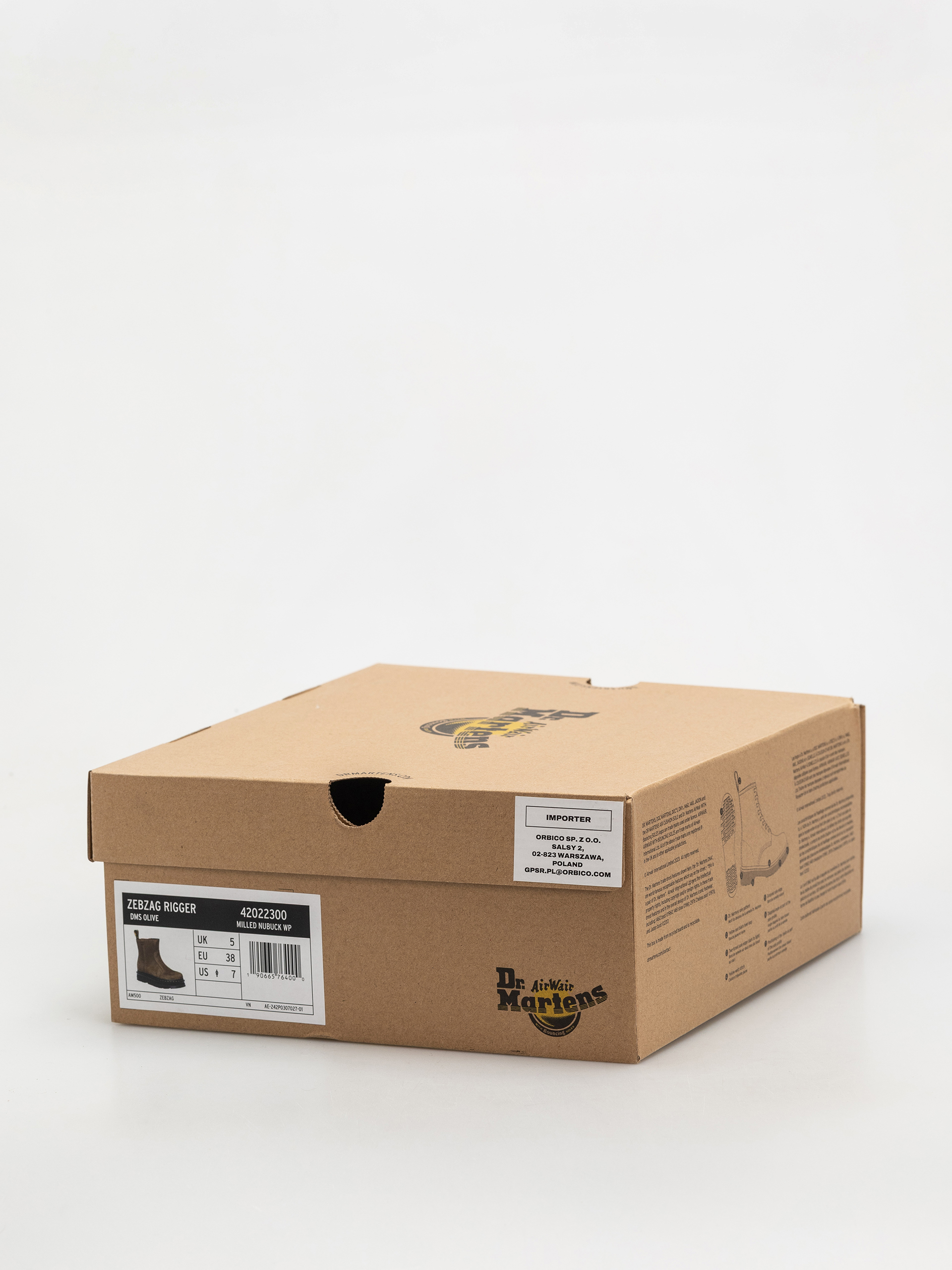 Topánky Dr. Martens ZebZag Rigger Rigger Wmn (dms olive milled nubuck wp)