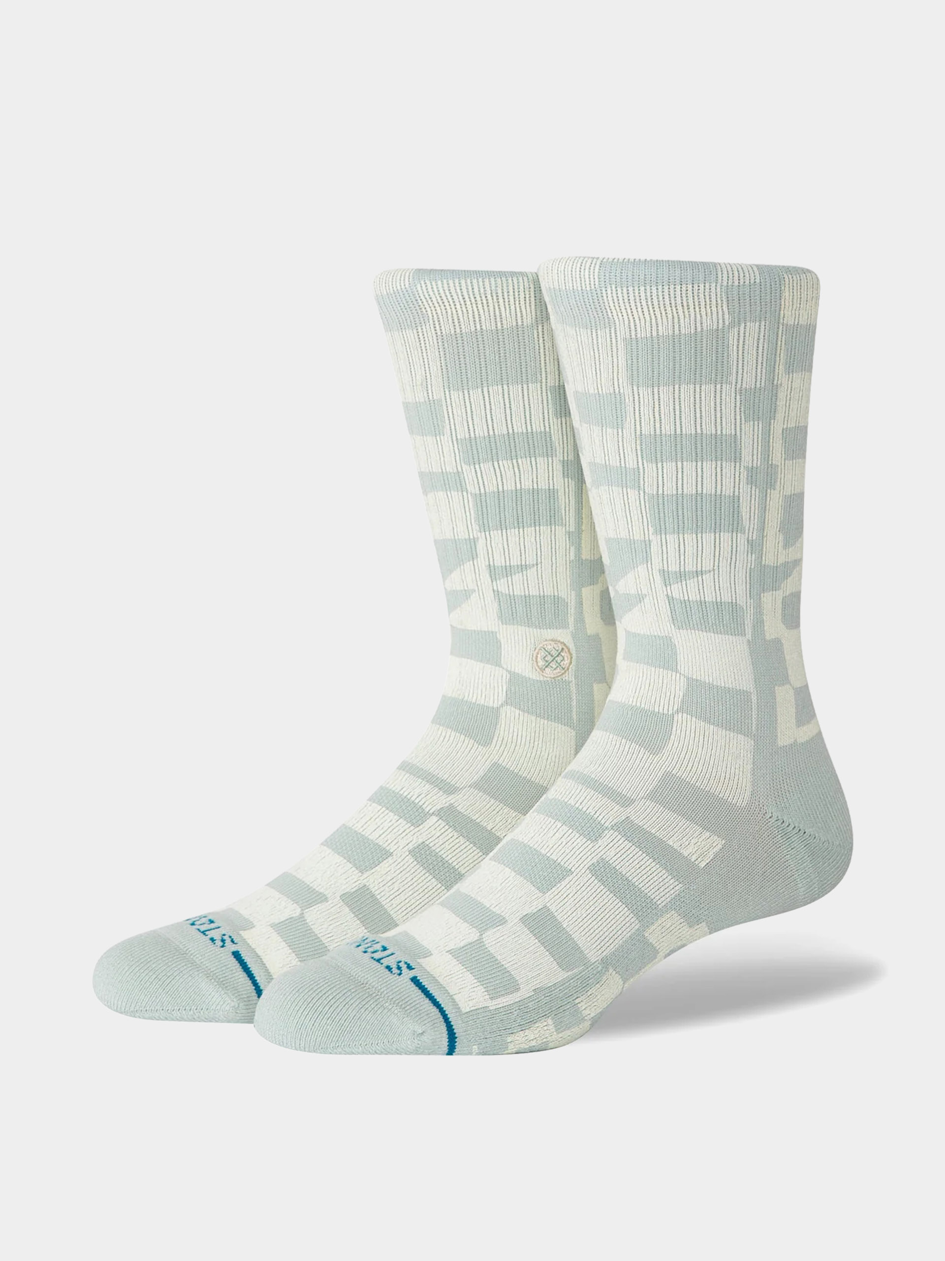 Ponožky Stance Wave Check Crew (pale blue)