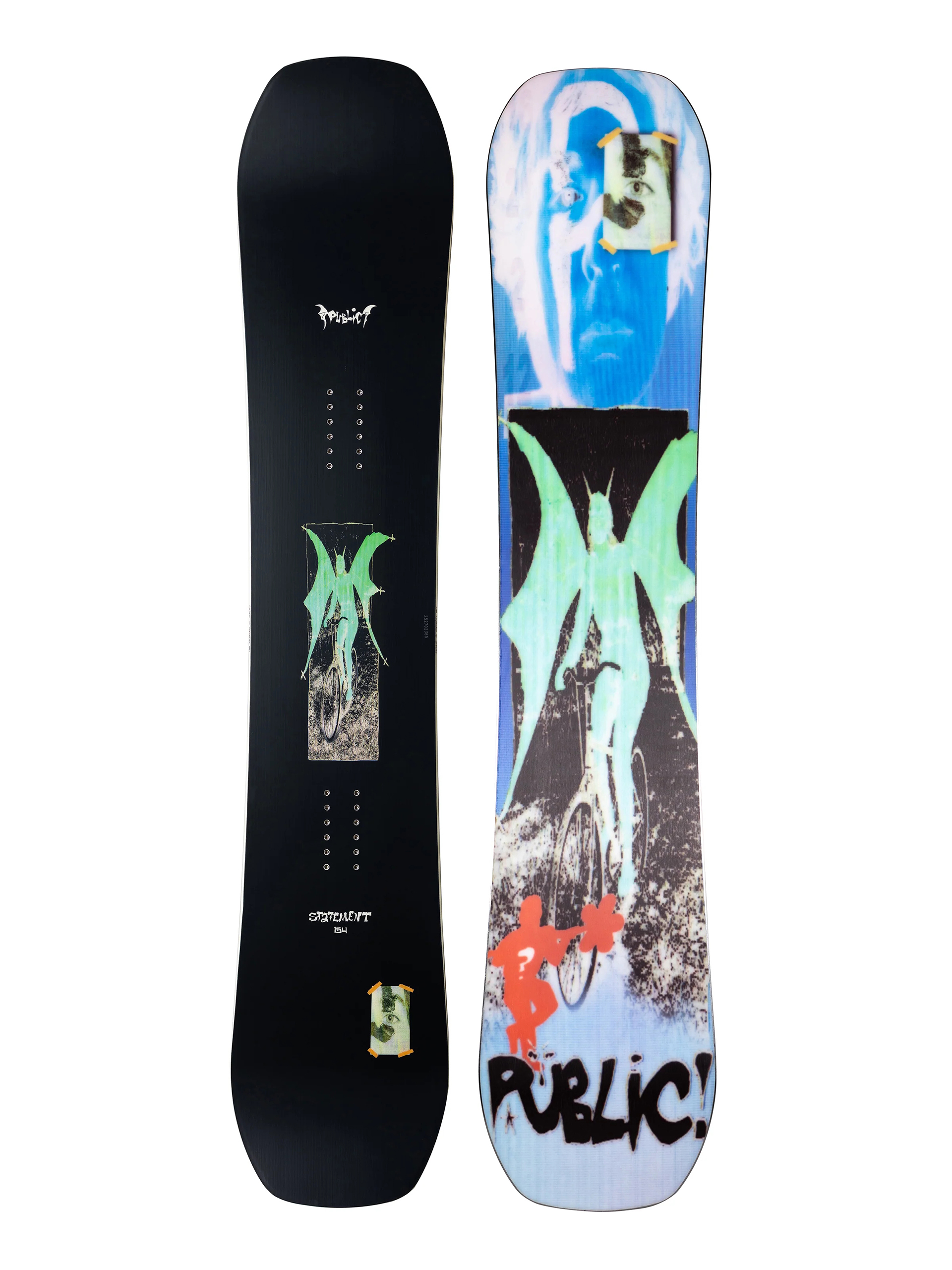 Snowboard Public Statement (blue/white/green)