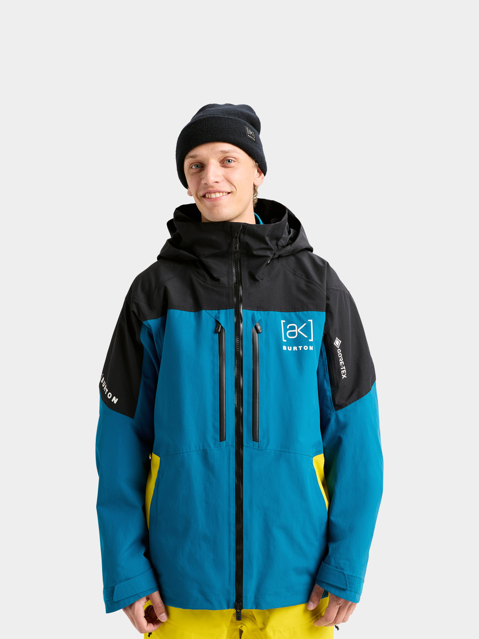 Snowboardová bunda Burton Ak Gore Tex Swash 2L (true black/blue teal/atomic yellow)