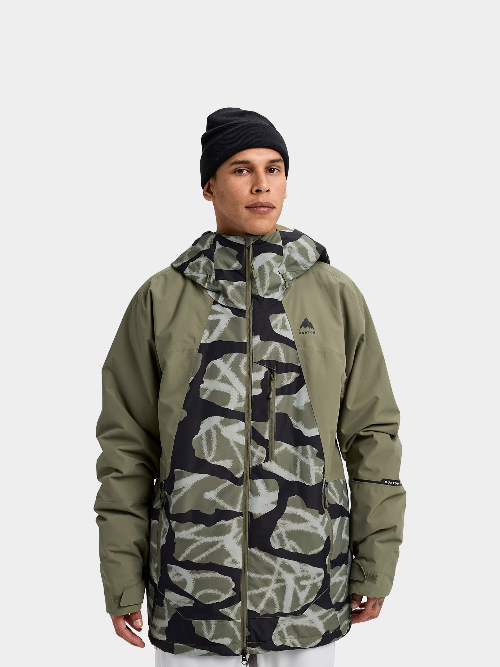 Snowboardovu00e1 bunda Burton Reserve 2L Insulated (graffiti camo/forest moss)