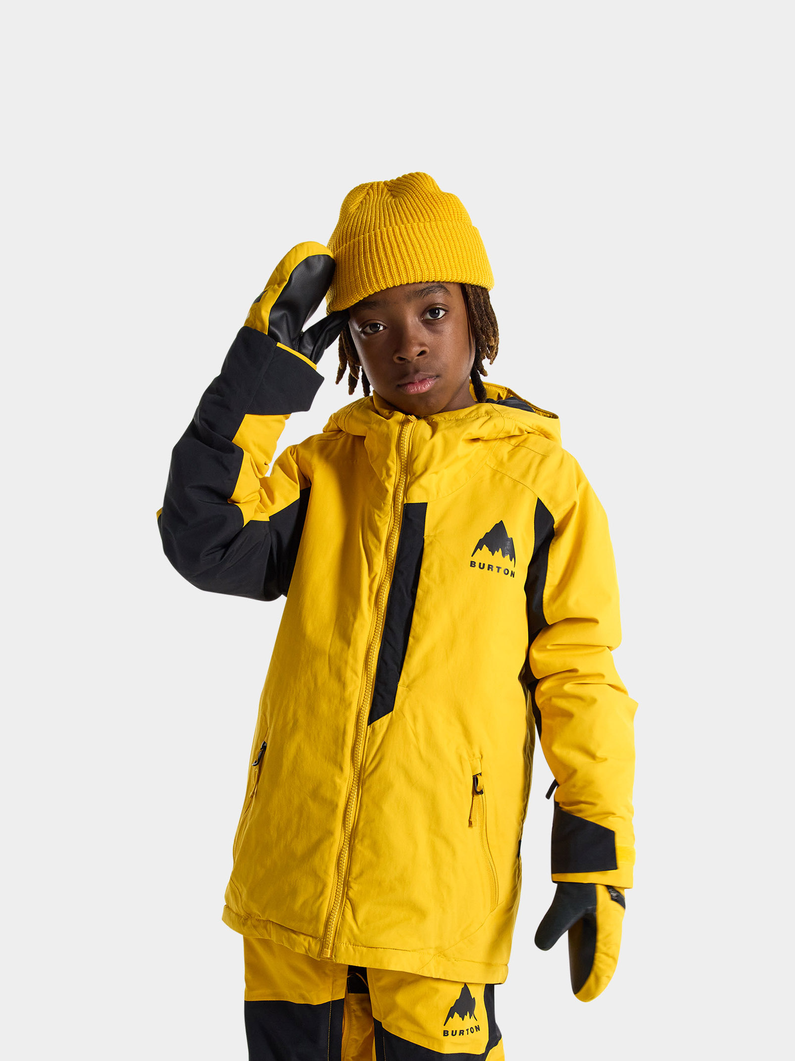 Snowboardová bunda Burton Hillslope JR (goldenrod/true black)