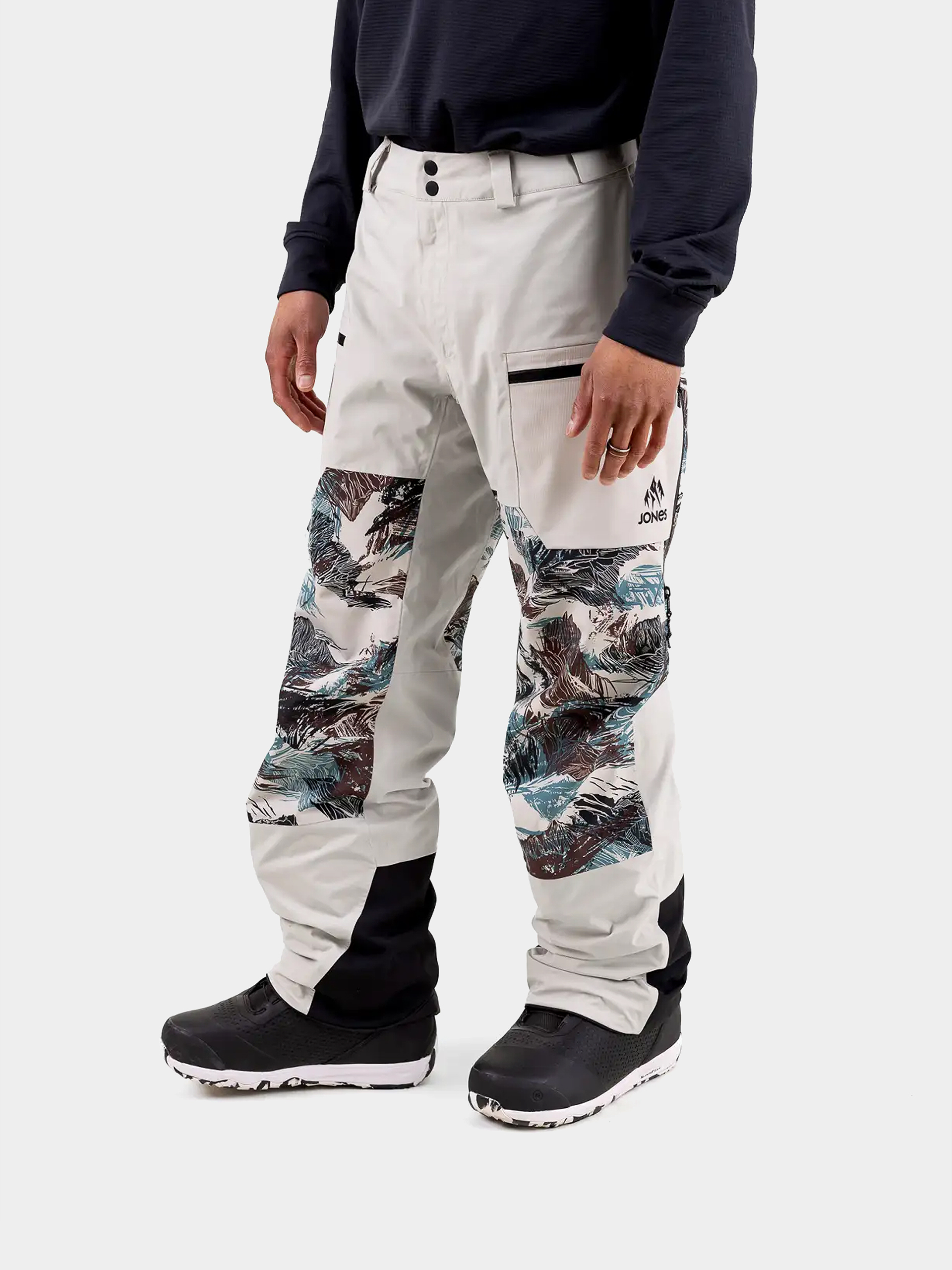 Pánske Snowboardové nohavice Jones Snowboards Mtn Surf Rec (smoke gray)